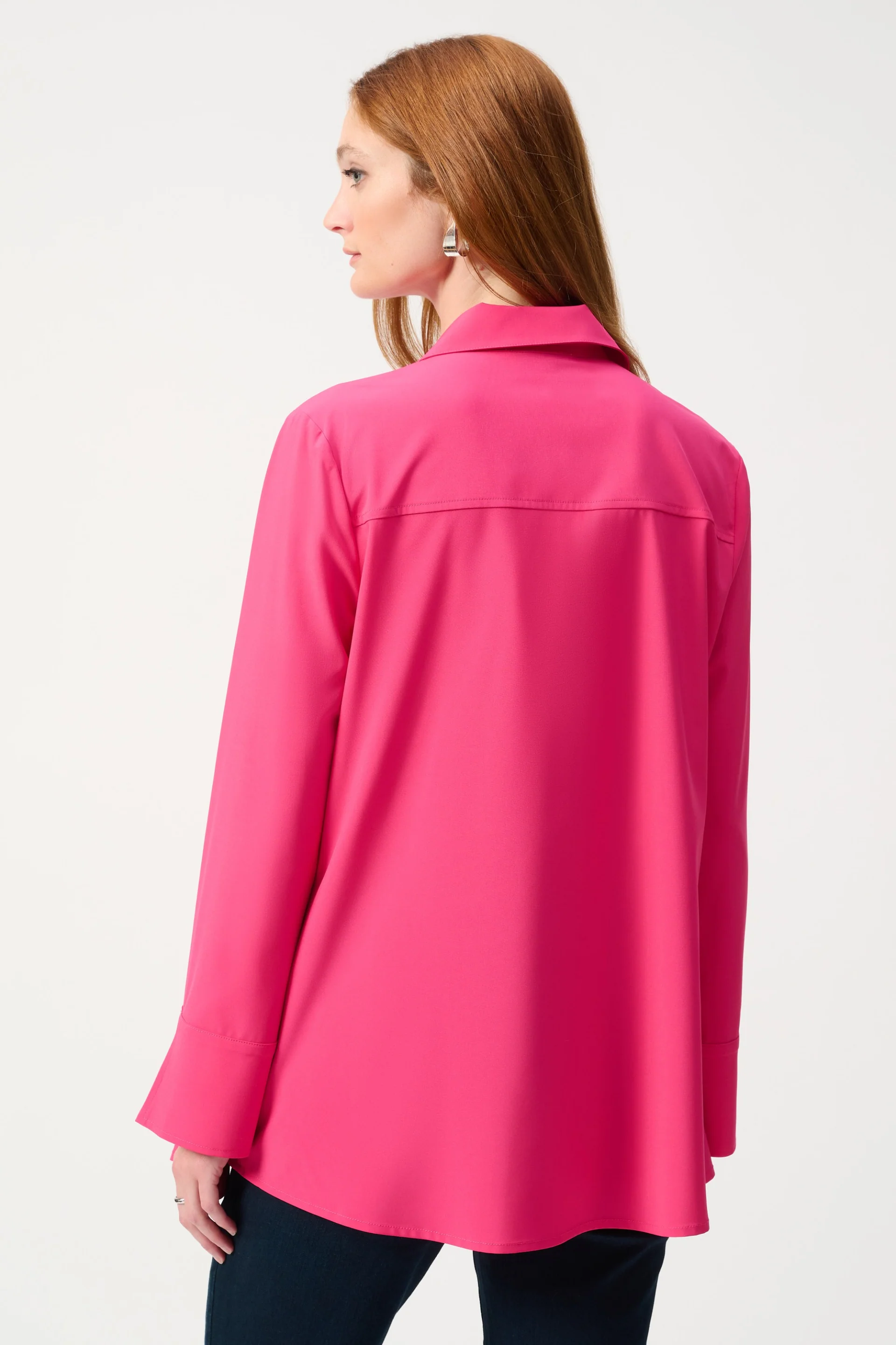 Joseph Ribkoff Geranium Button-Down Blouse With Pockets Style 243958 - Image 2