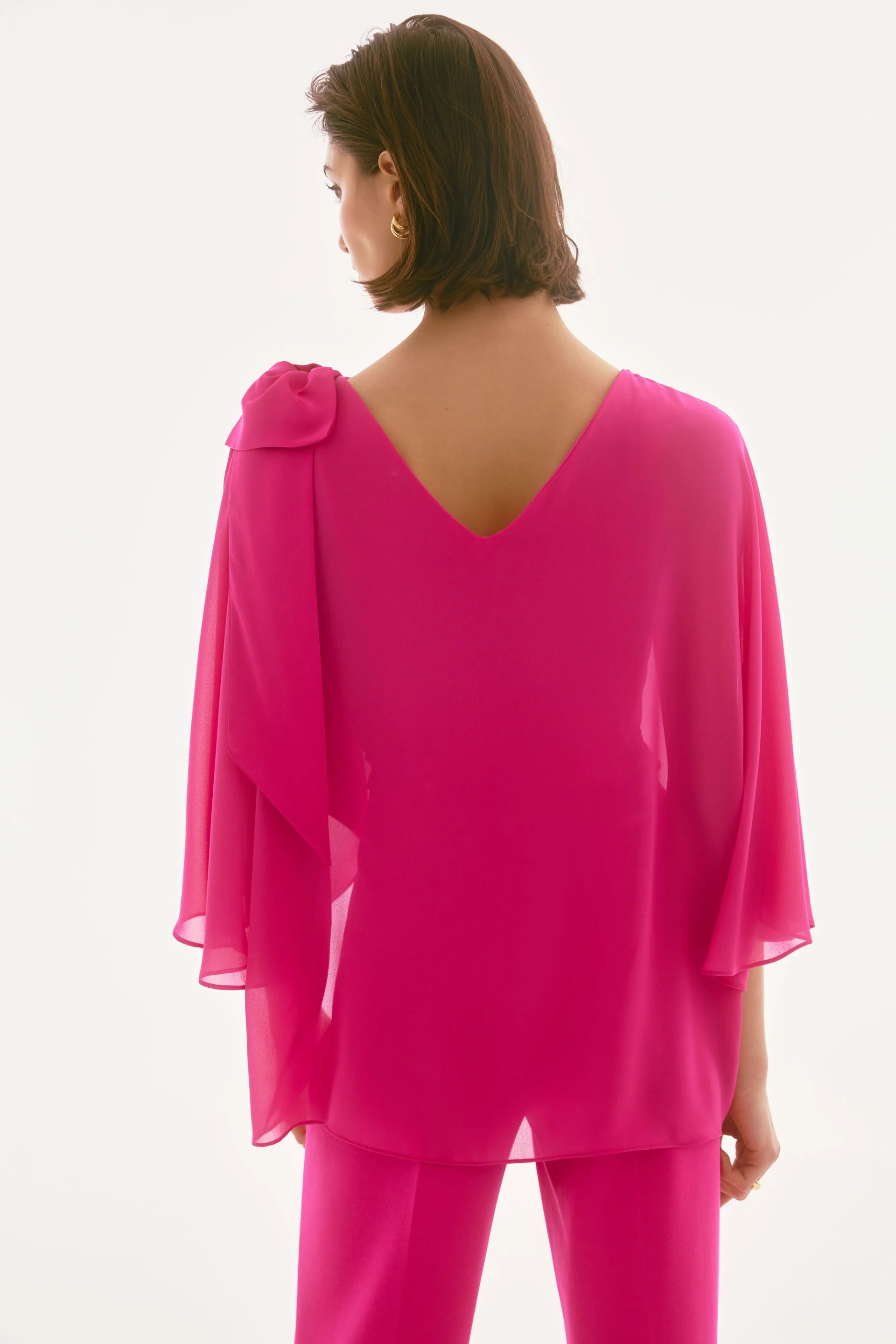 Joseph Ribkoff Chiffon and Silky Knit Poncho Top Style 251739 - Image 13