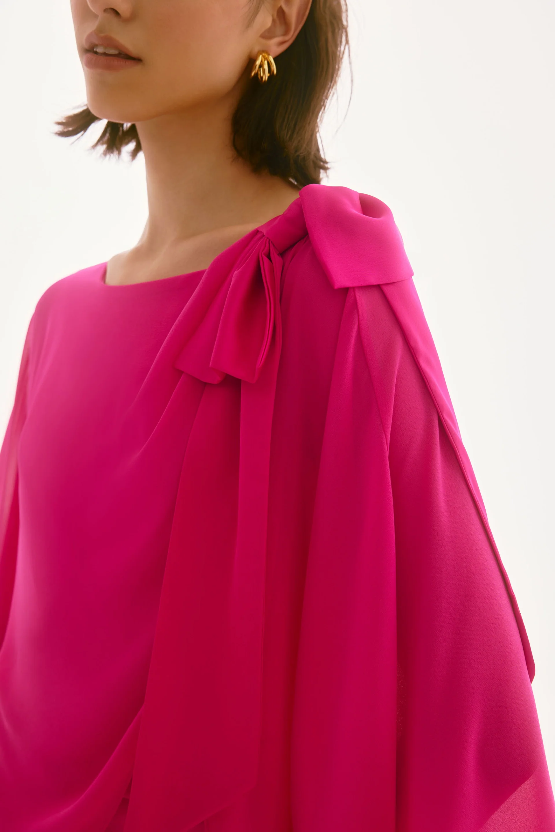 Joseph Ribkoff Chiffon and Silky Knit Poncho Top Style 251739 - Image 14