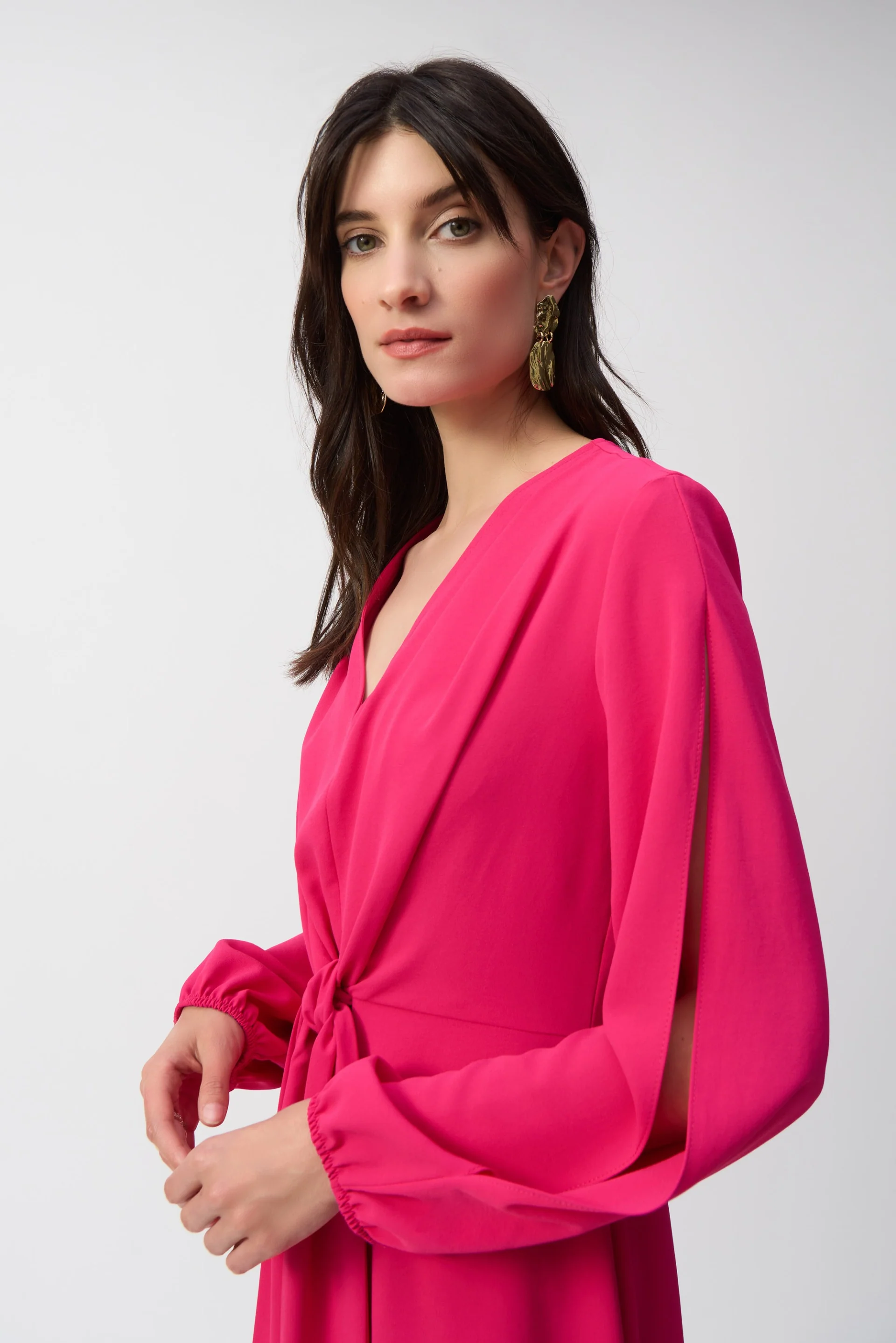 Joseph Ribkoff Geranium Dress With Front Sash Style 251270 - Image 2
