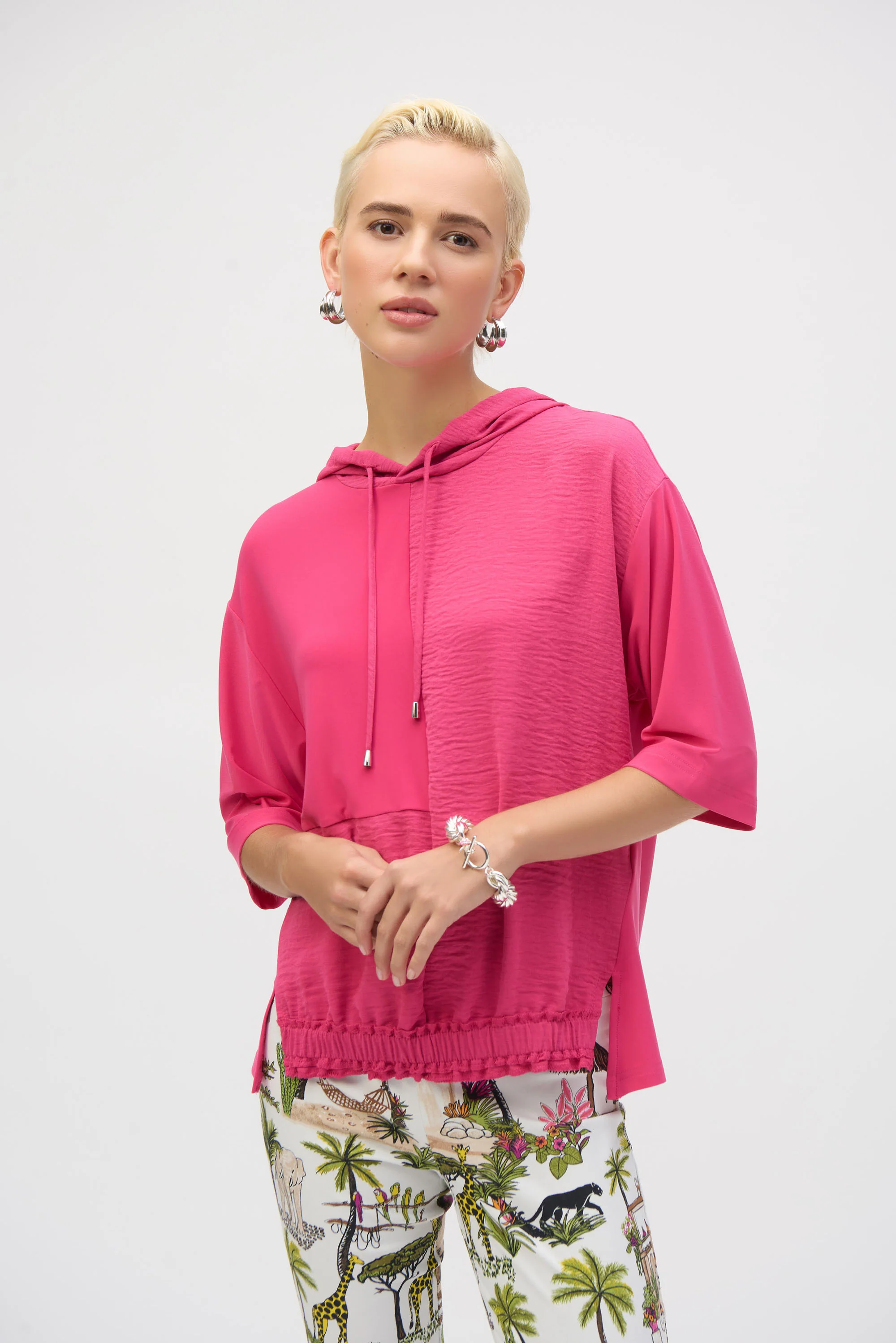 Joseph Ribkoff Hooded Boxy Top Style 252116