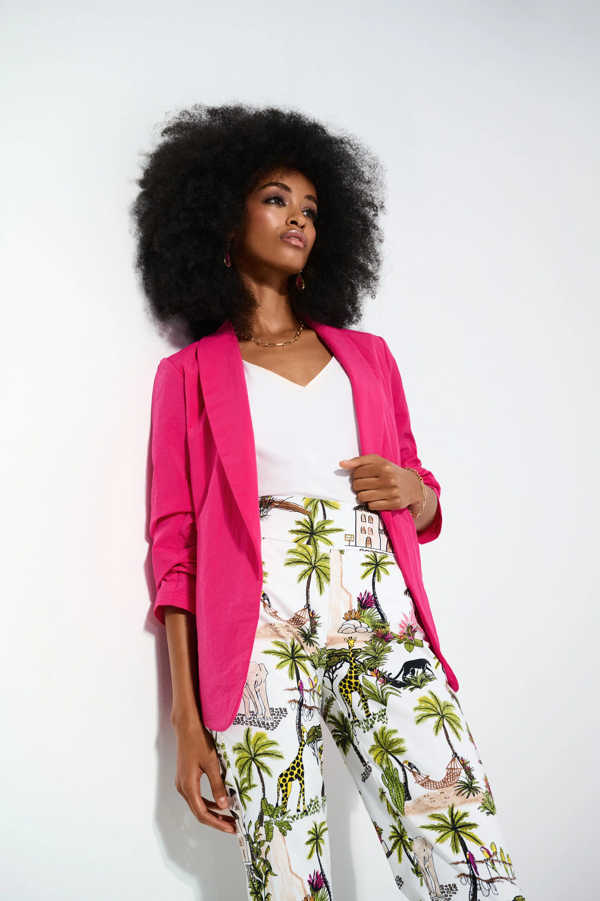Joseph Ribkoff Geranium Open Front Straight Blazer Style 252037