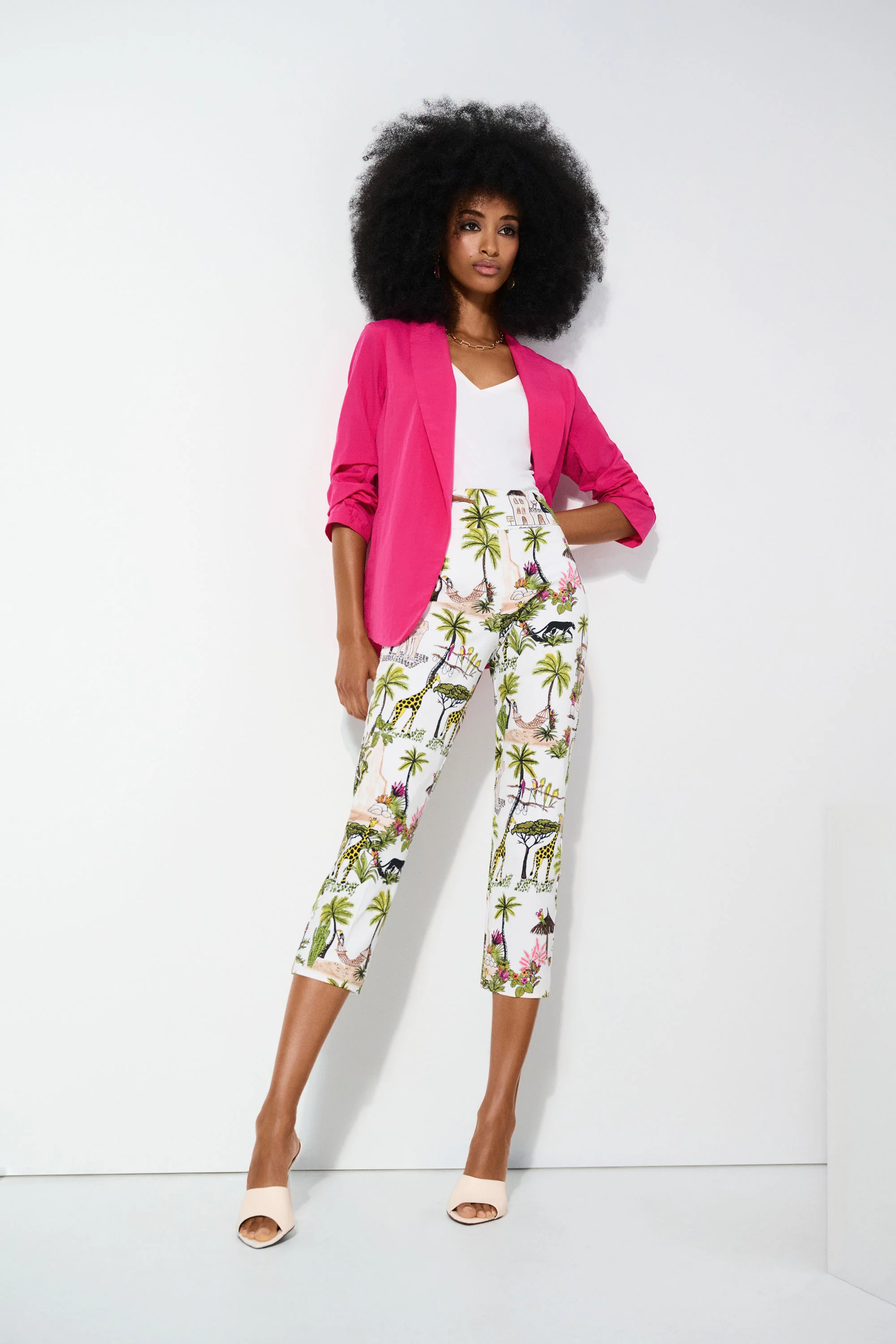 Joseph Ribkoff Geranium Open Front Straight Blazer Style 252037 - Image 2