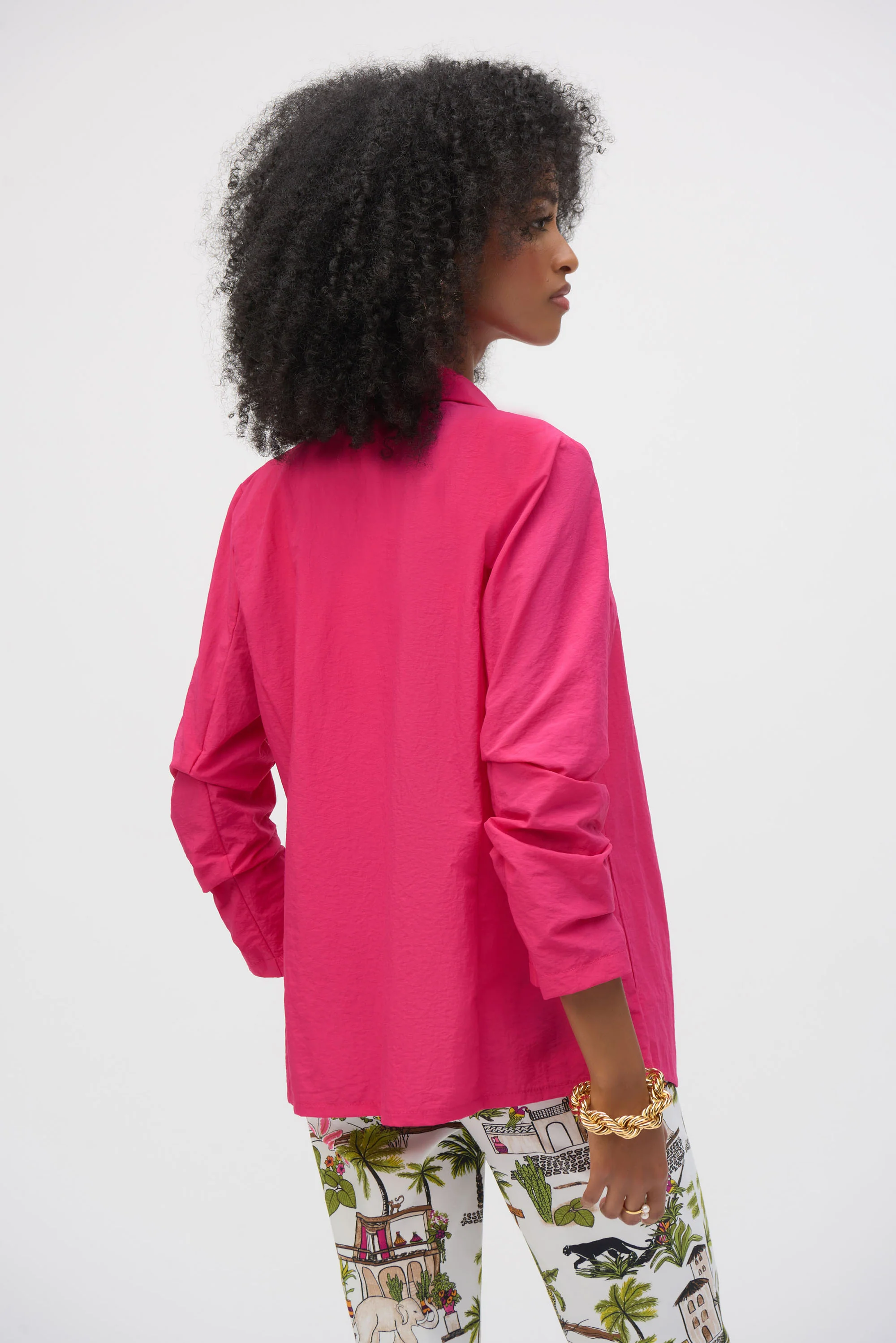 Joseph Ribkoff Geranium Open Front Straight Blazer Style 252037 - Image 3