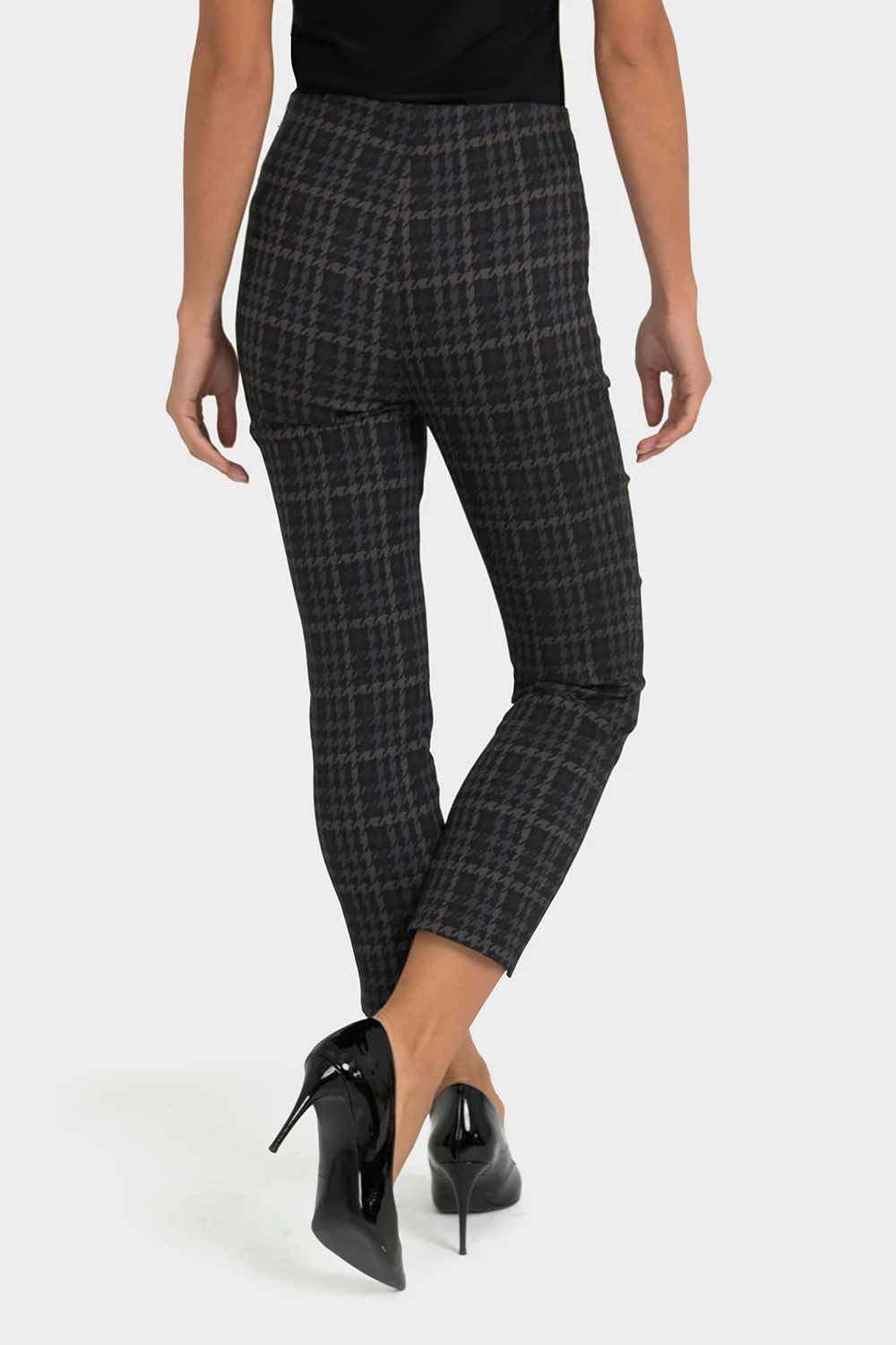 Joseph Ribkoff Grey/Black Pant Style 193740 - Image 2