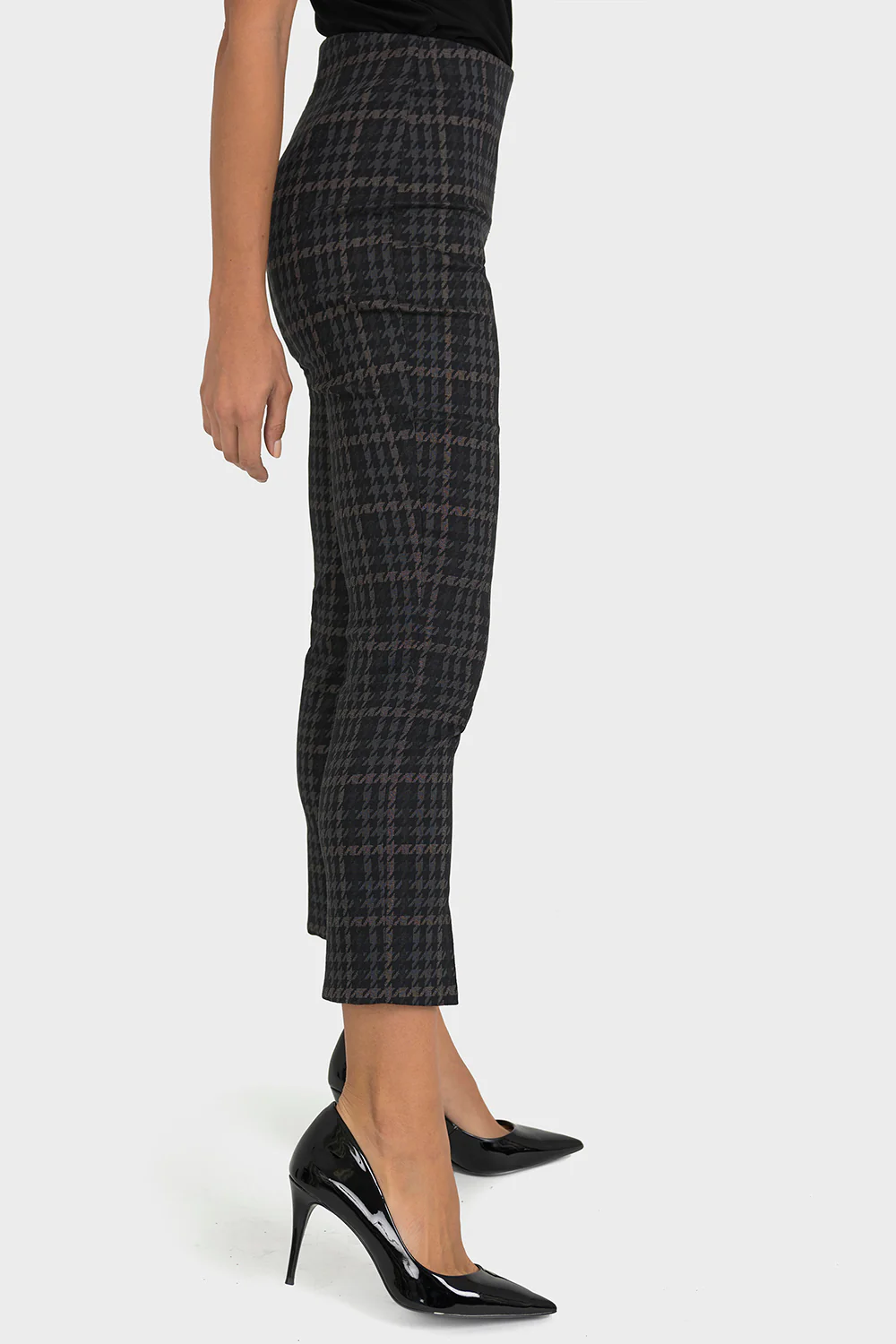 Joseph Ribkoff Grey/Black Pant Style 193740 - Image 3