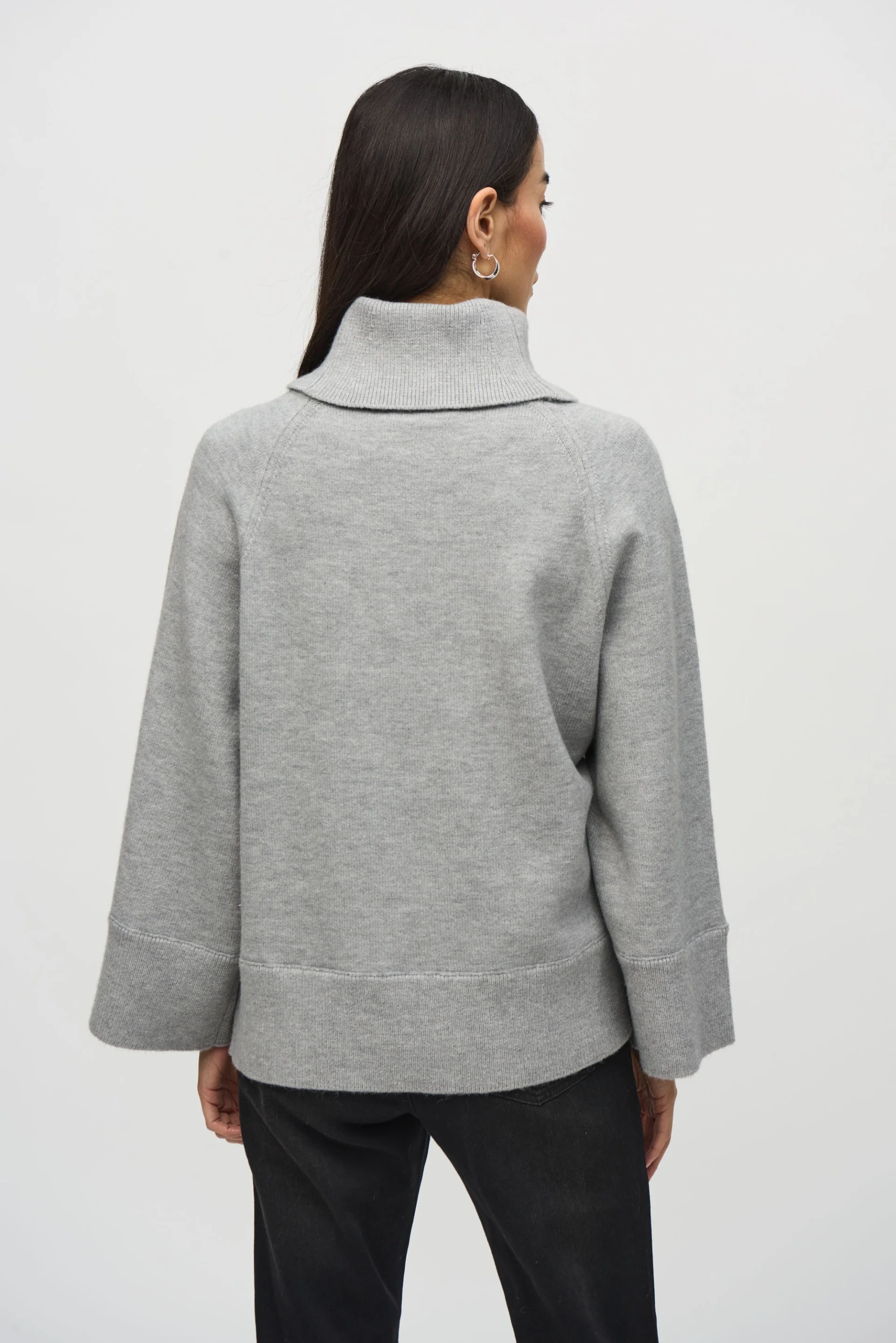 Joseph Ribkoff Grey Boxy Top With Sequins Detail Style 244935 - Image 3