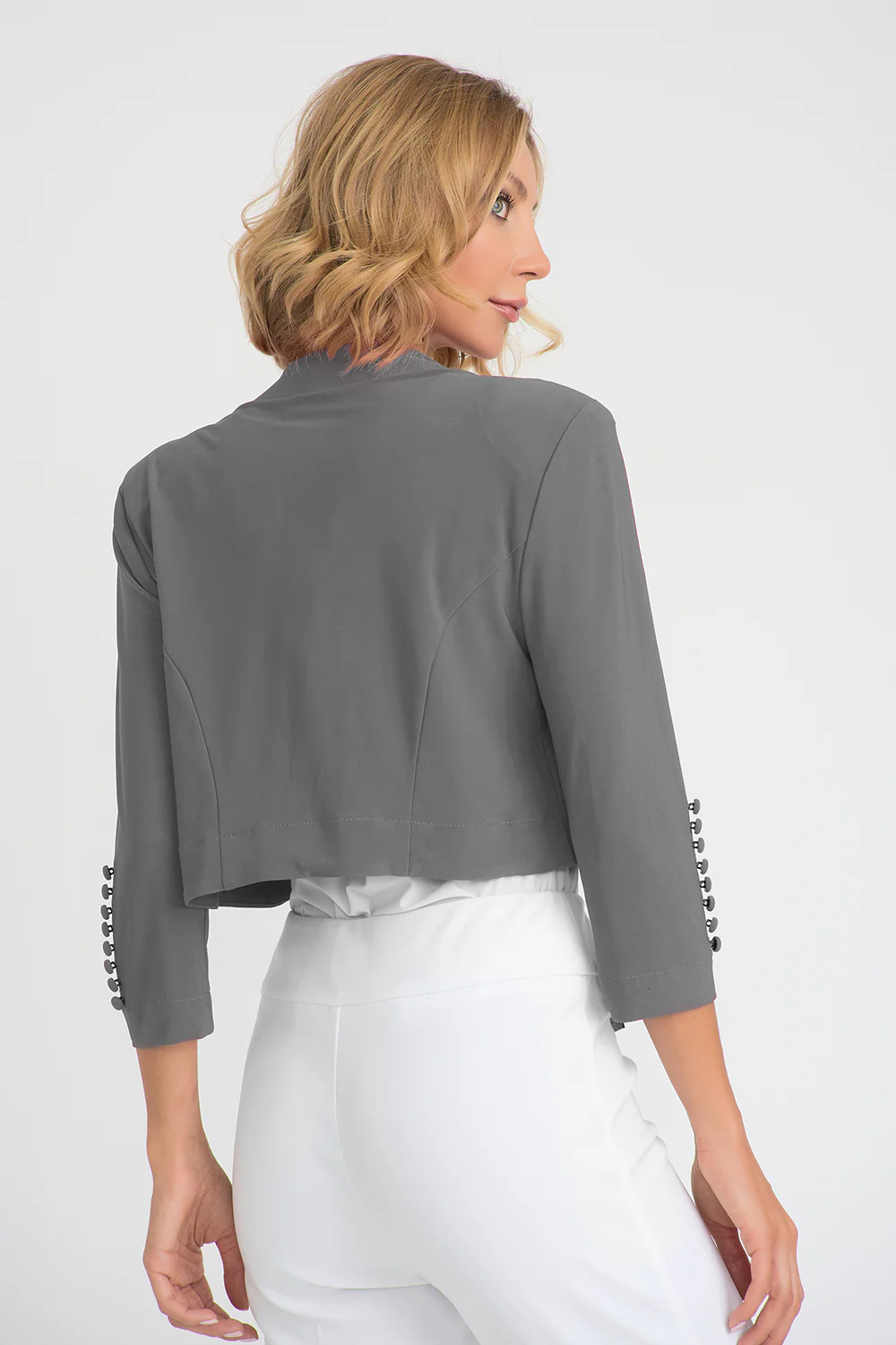 Joseph Ribkoff Grey Frost Cover Up Style 32083 - Image 2