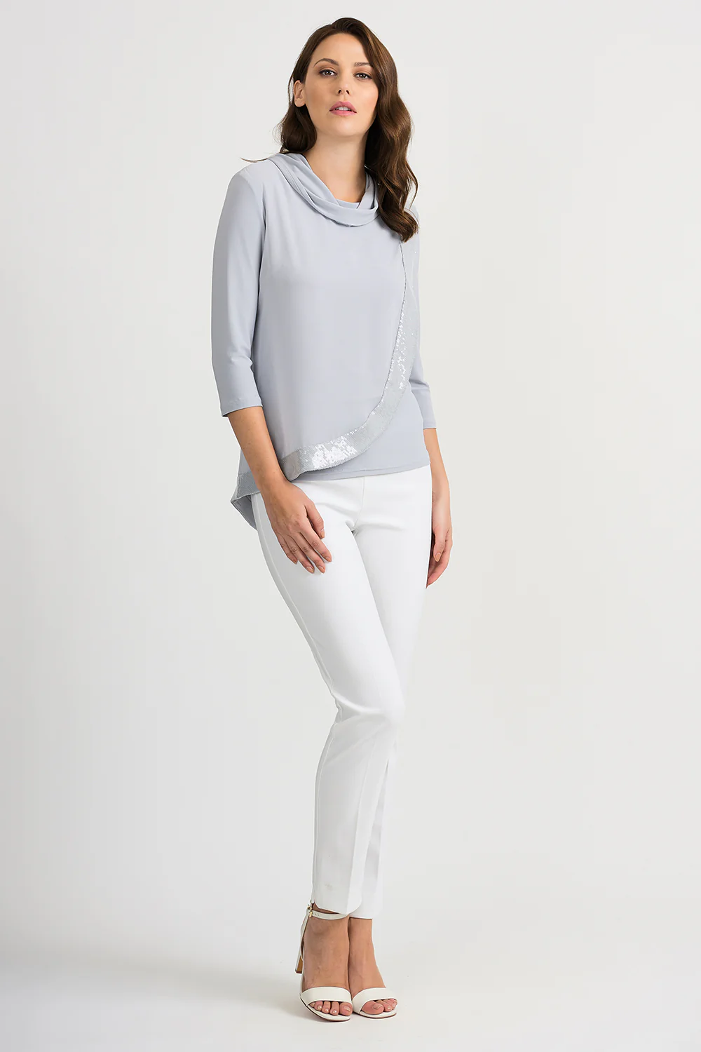 Joseph Ribkoff Grey Frost Tunic Style 201125 - Image 2