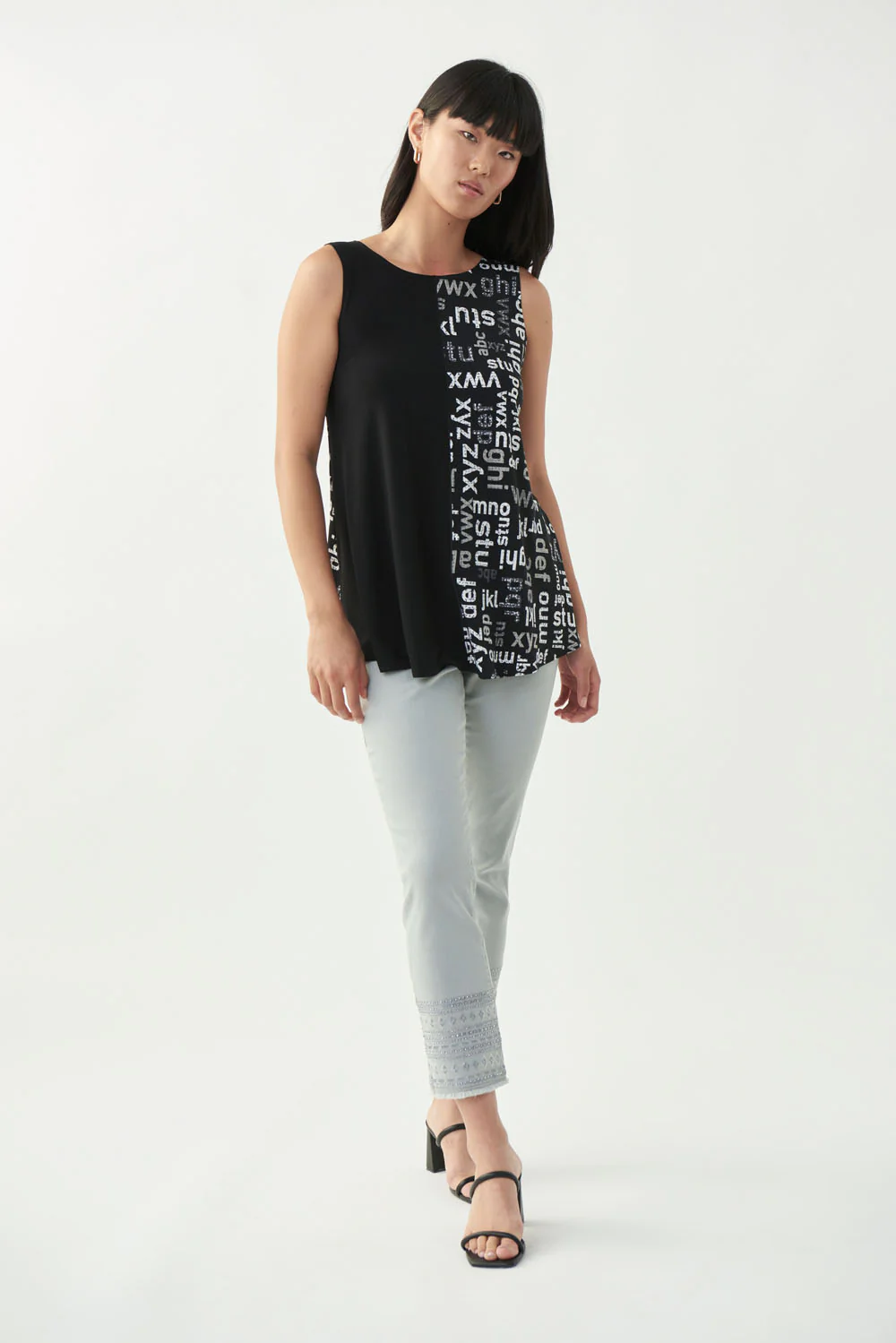 Joseph Ribkoff Grey Jean Style 221934 - Image 2