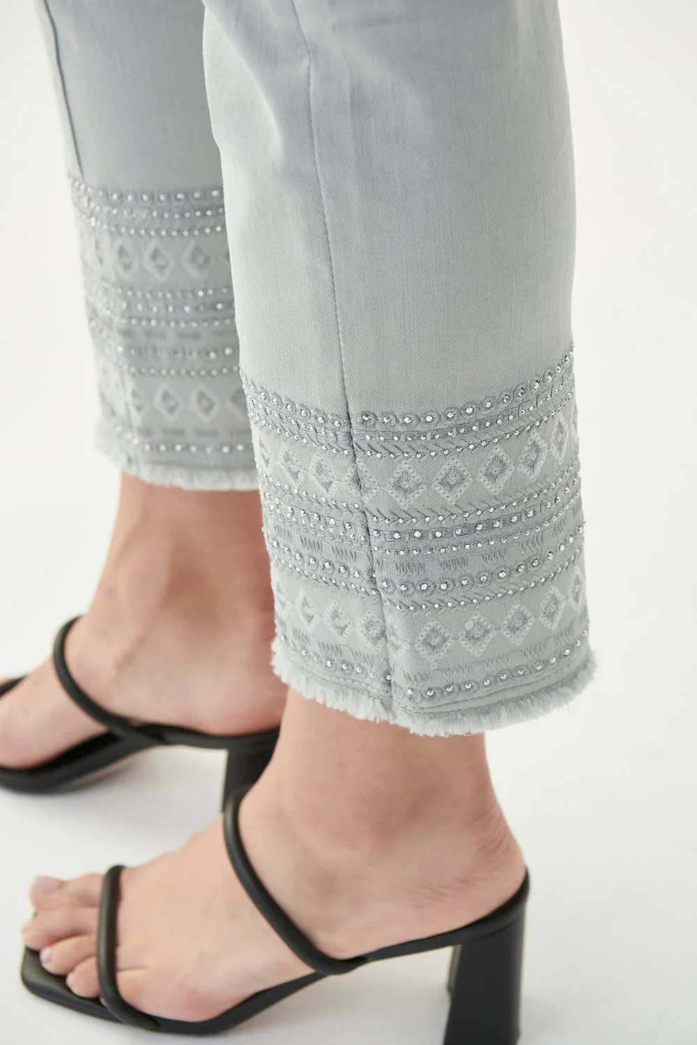 Joseph Ribkoff Grey Jean Style 221934 - Image 3