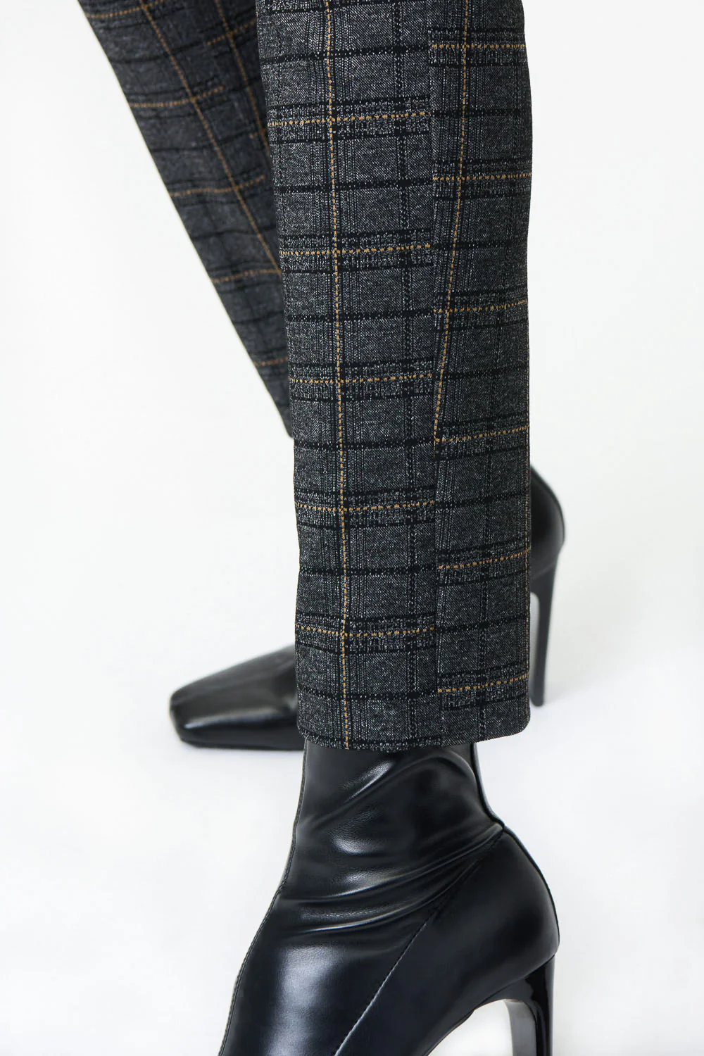 Joseph Ribkoff Grey/Multi Jacquard Knit Pants Style 224091 - Image 3