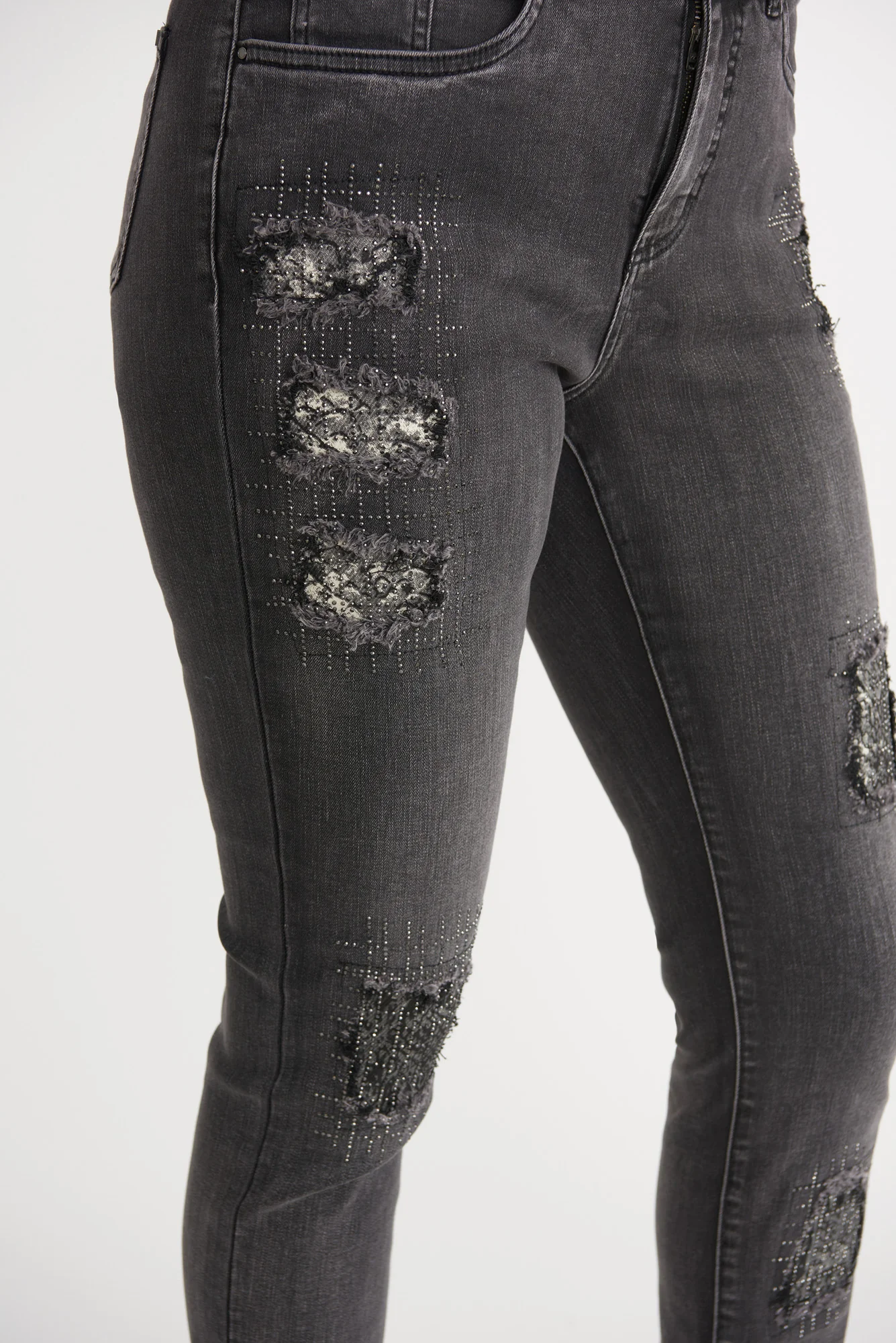 Joseph Ribkoff Grey Pants Style 203072 - Image 3