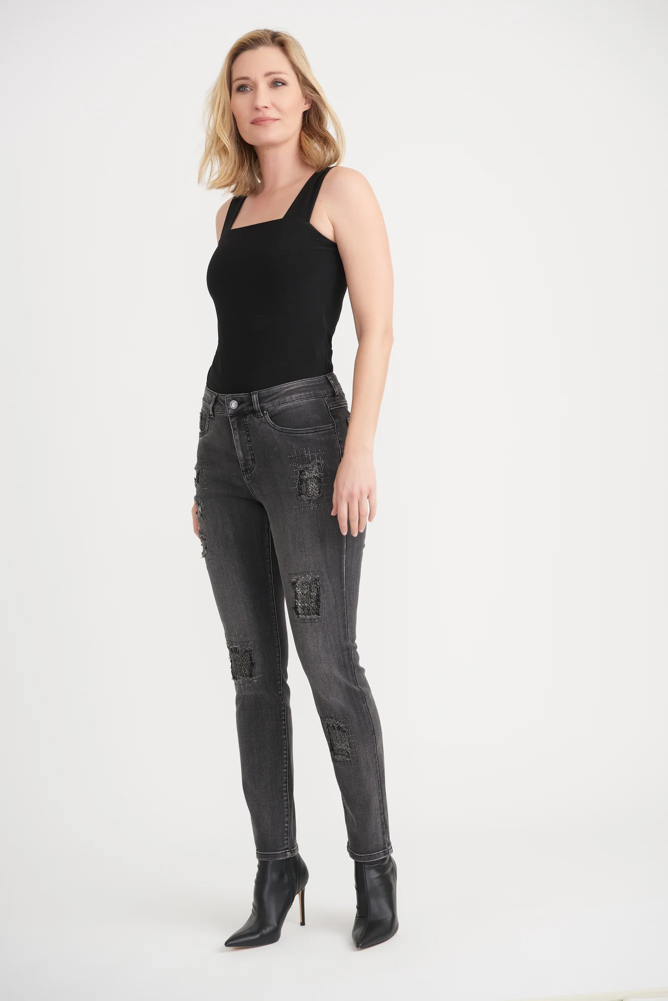 Joseph Ribkoff Grey Pants Style 203072 - Image 4
