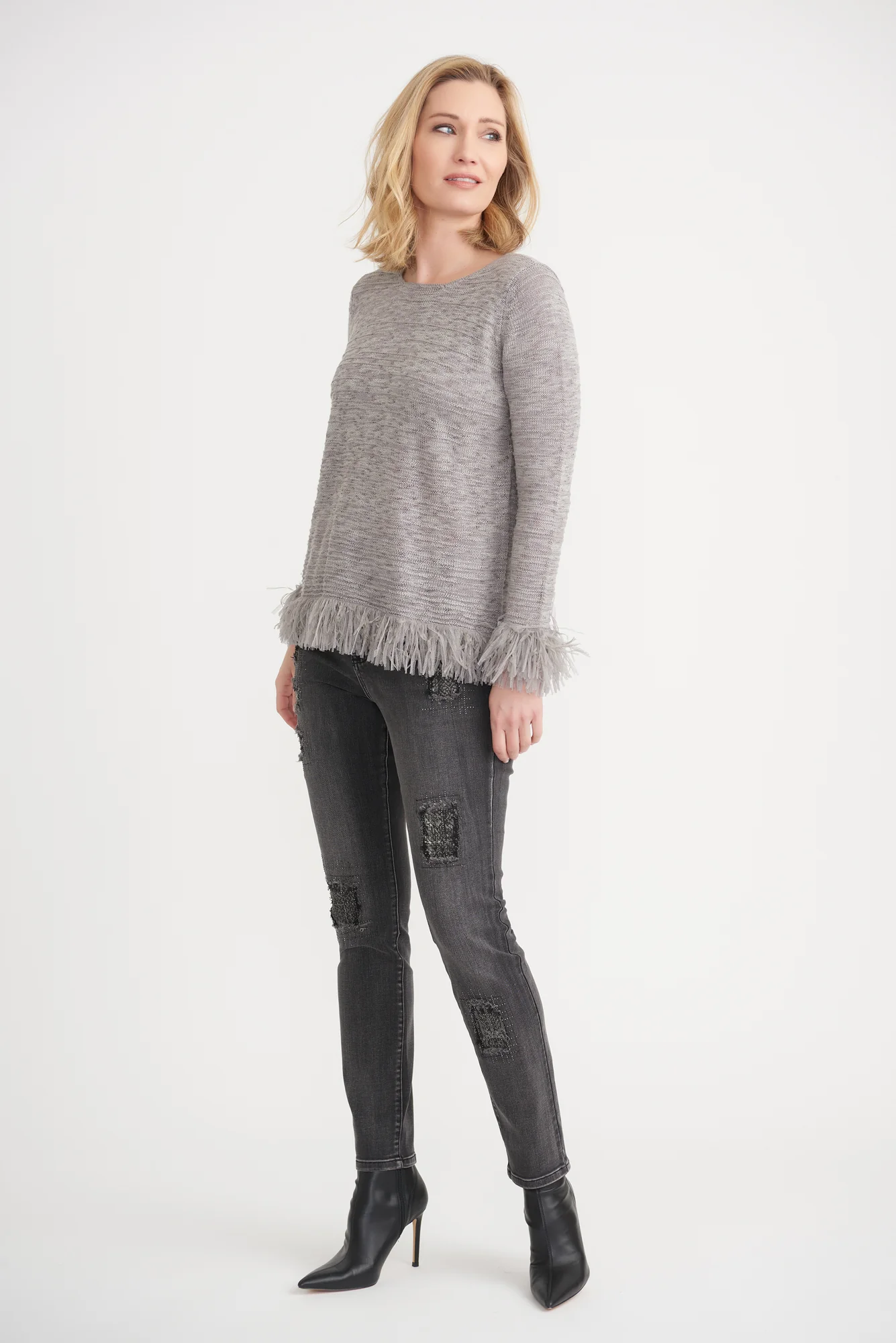 Joseph Ribkoff Grey Pants Style 203072 - Image 5