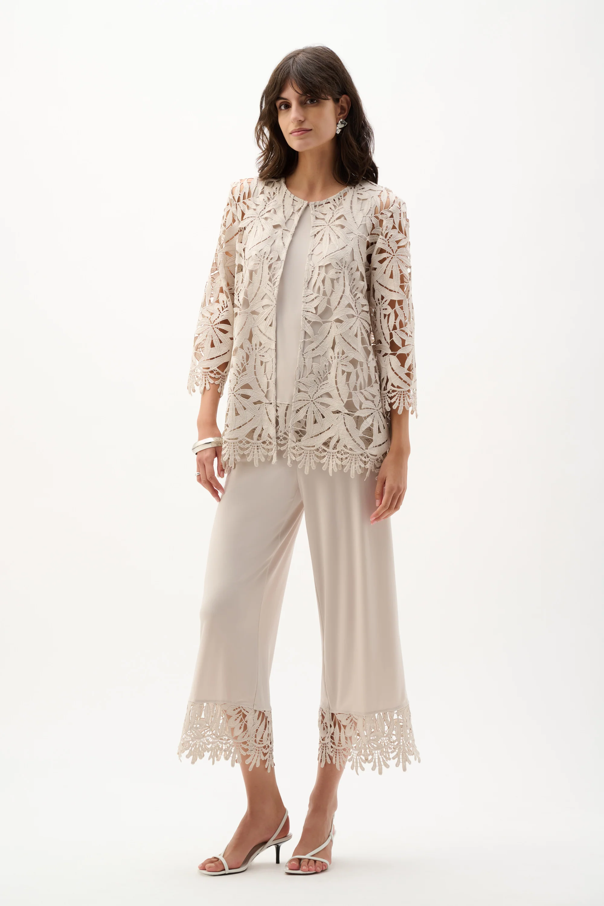 Joseph Ribkoff Guipure Lace Straight Cover-Up Style 262096 - Image 4