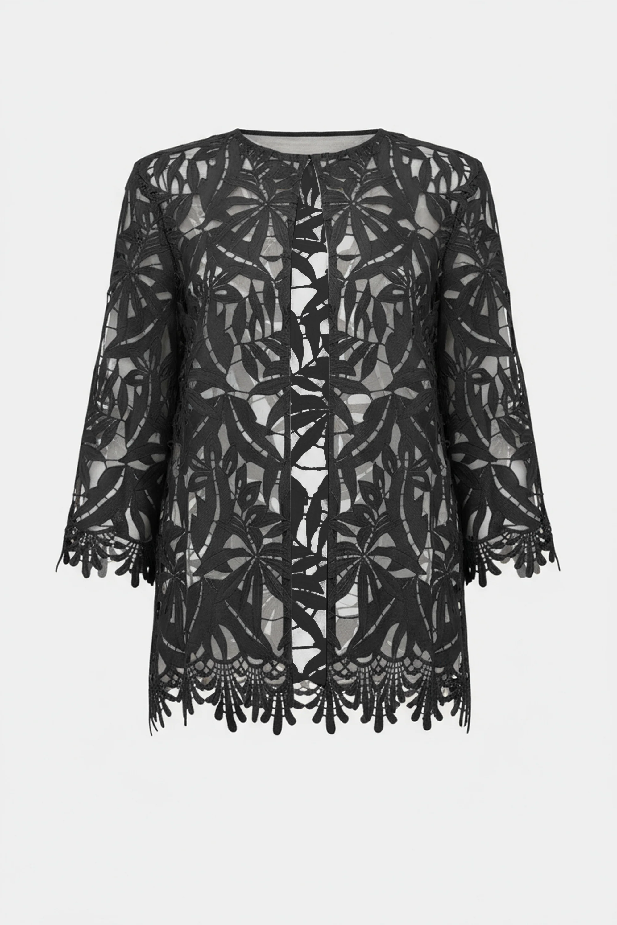 Joseph Ribkoff Guipure Lace Straight Cover-Up Style 262096 - Image 7