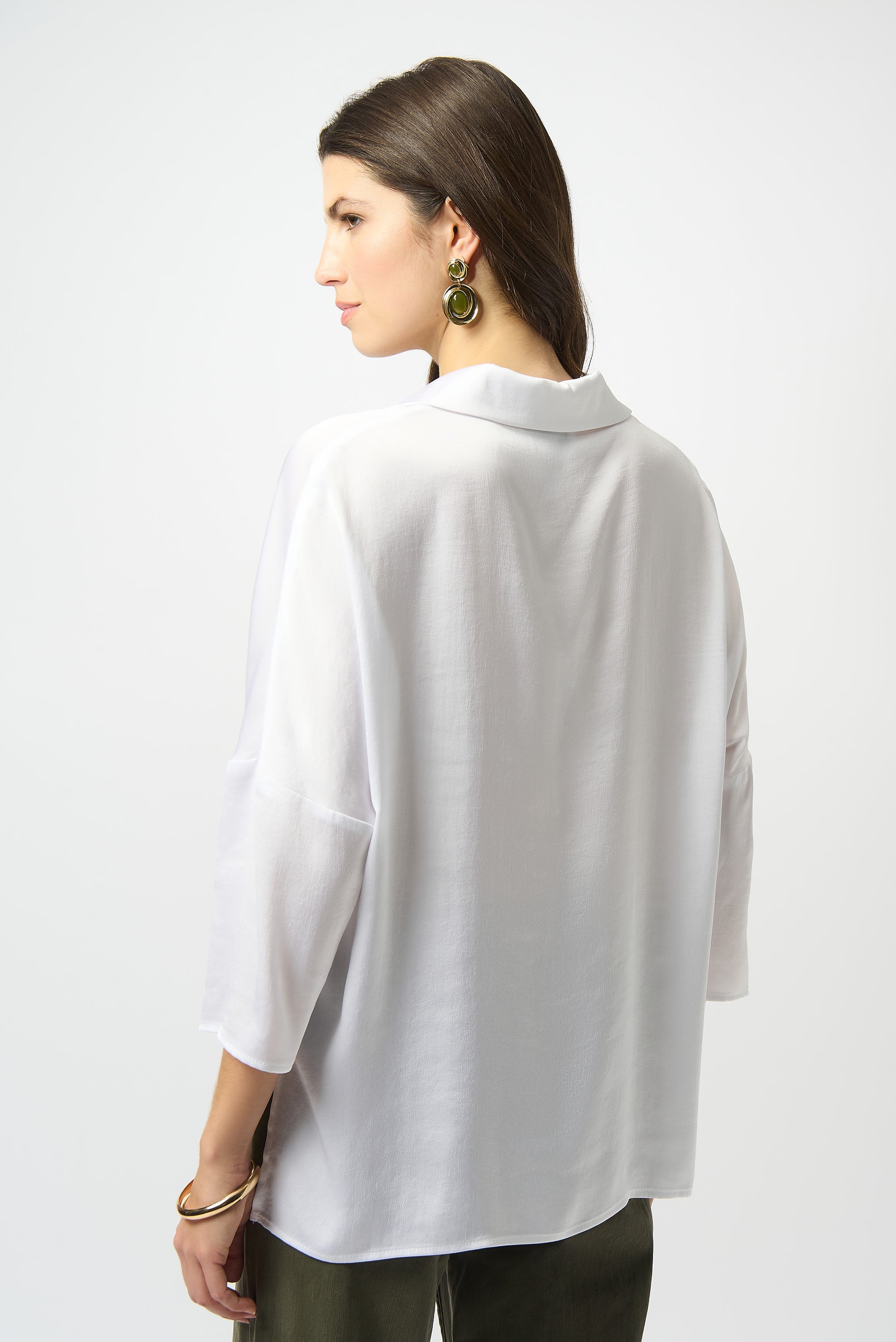 Joseph Ribkoff Hammered Satin Boxy Top Style 253076 - Image 3