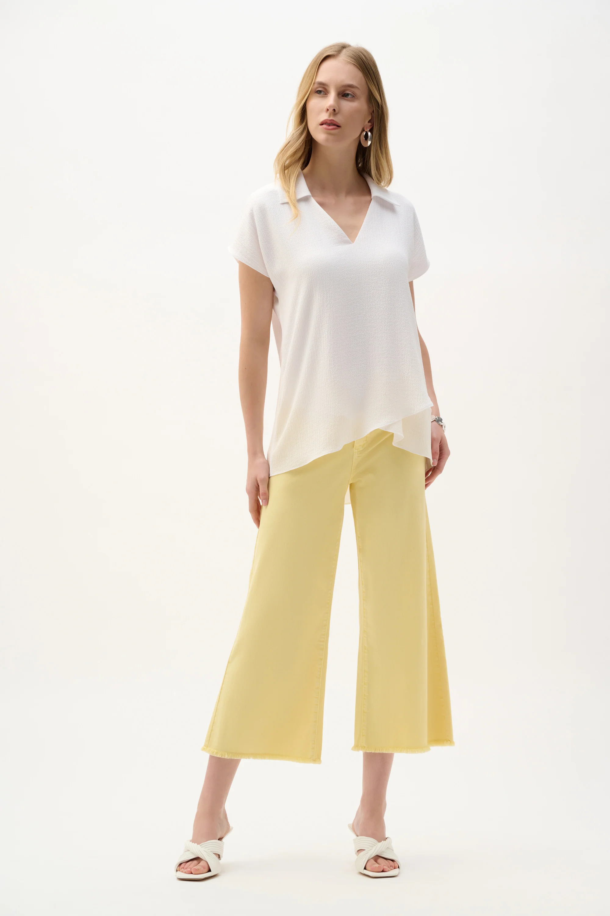 Joseph Ribkoff High-Low Layered Top With Shirt Collar Style 262148 - Image 5