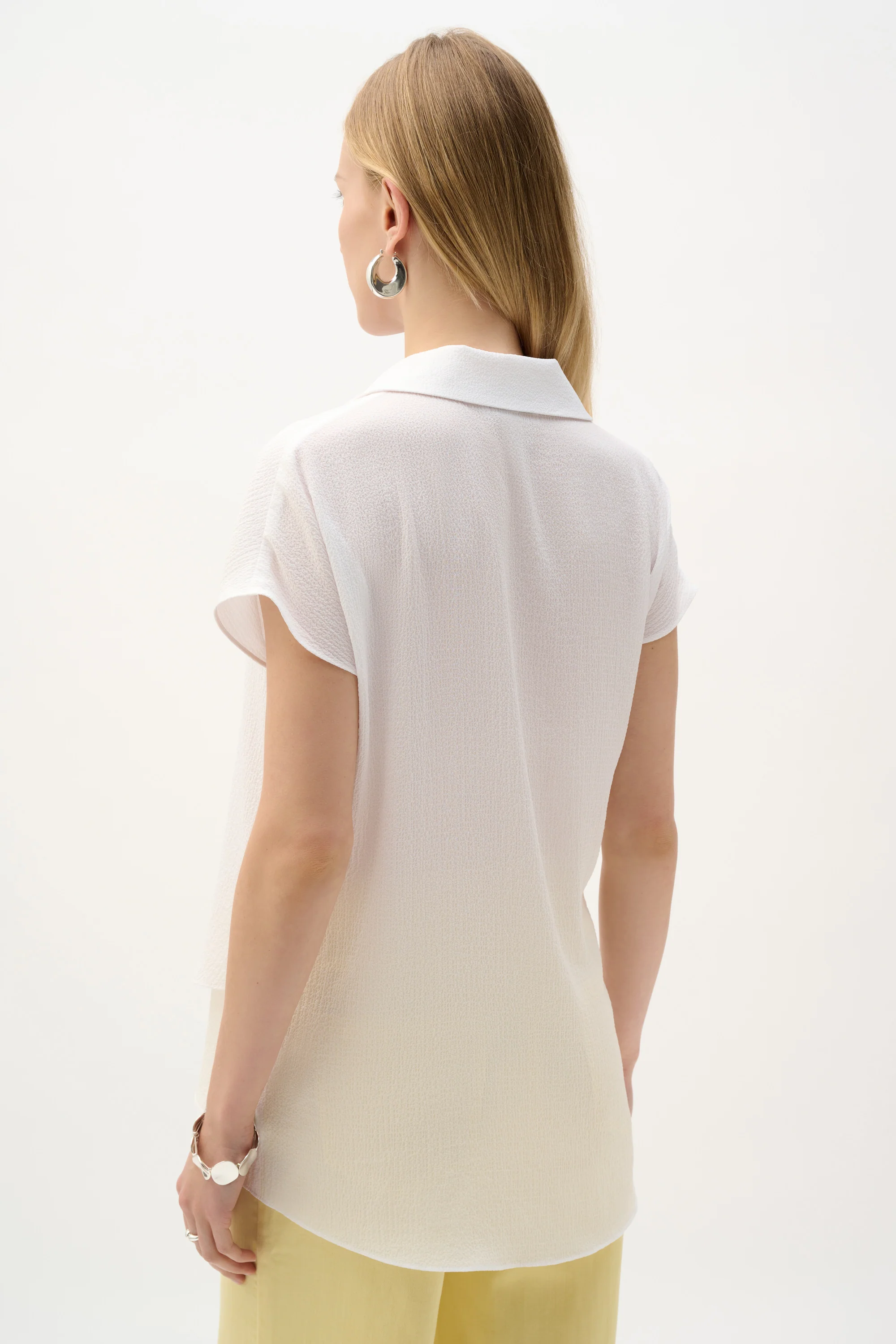 Joseph Ribkoff High-Low Layered Top With Shirt Collar Style 262148 - Image 6