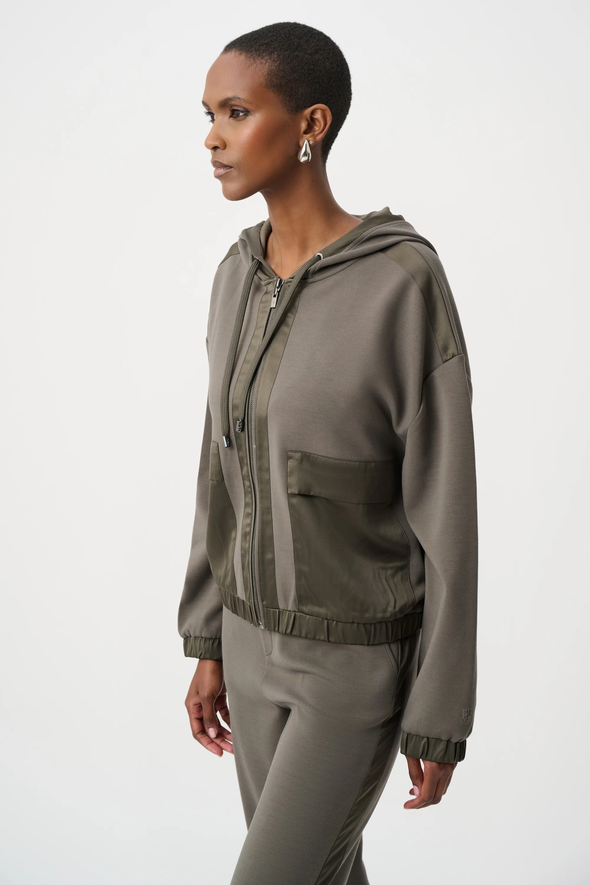 Joseph Ribkoff Hooded Boxy Jacket Style 263624 - Image 4