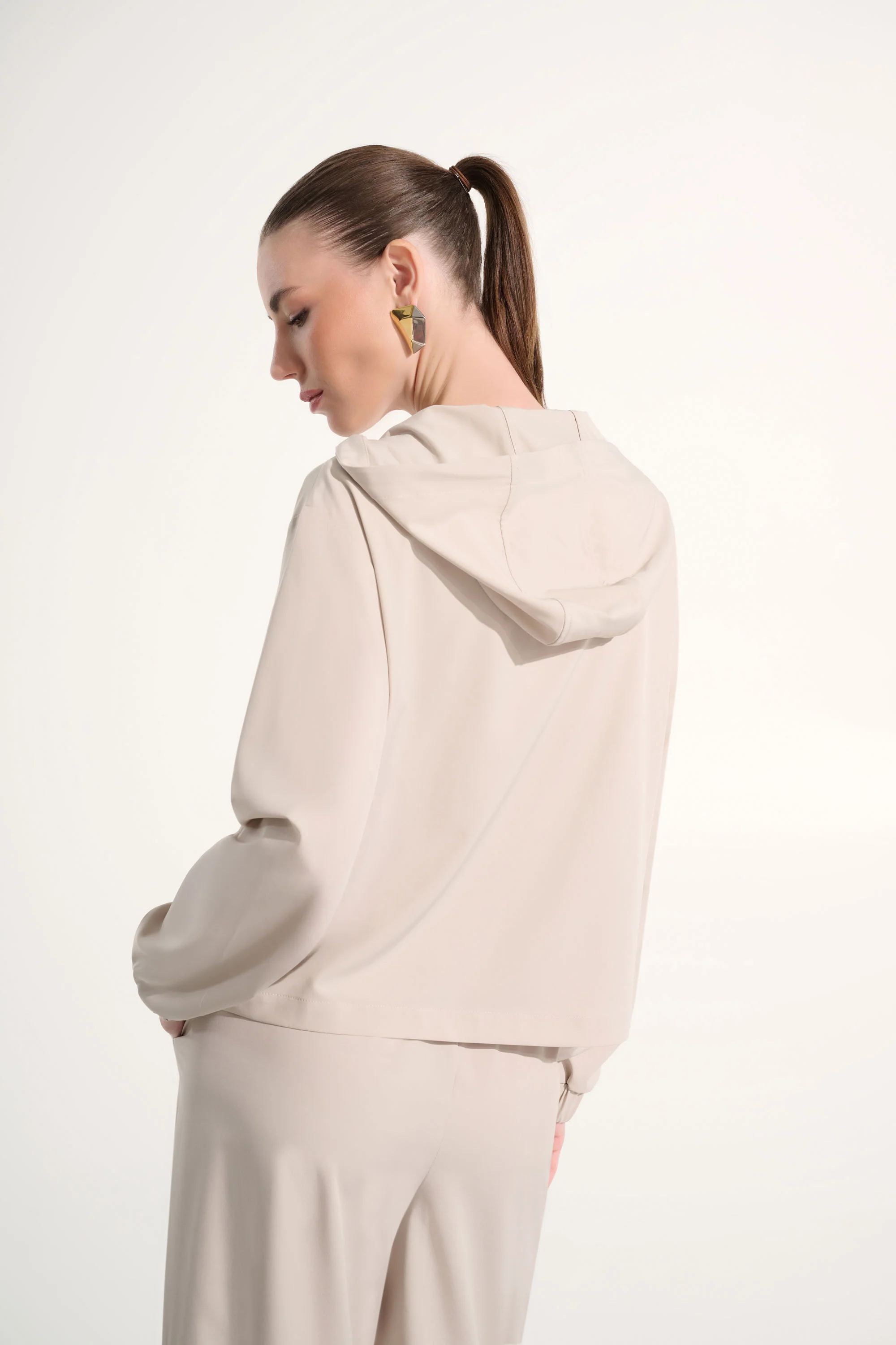 Joseph Ribkoff Hooded Boxy Utility Jacket Style 262621 - Image 2