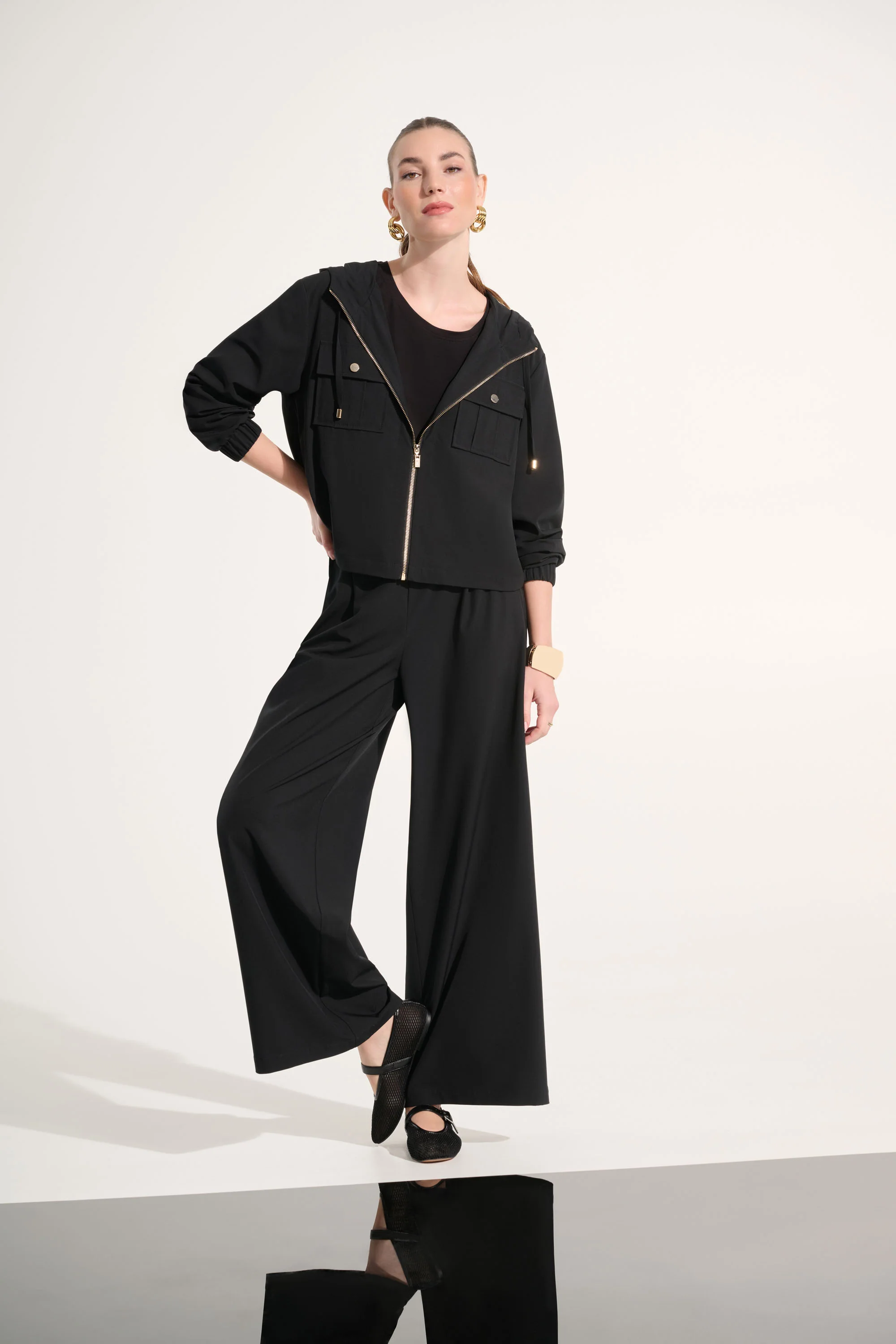 Joseph Ribkoff Hooded Boxy Utility Jacket Style 262621 - Image 8