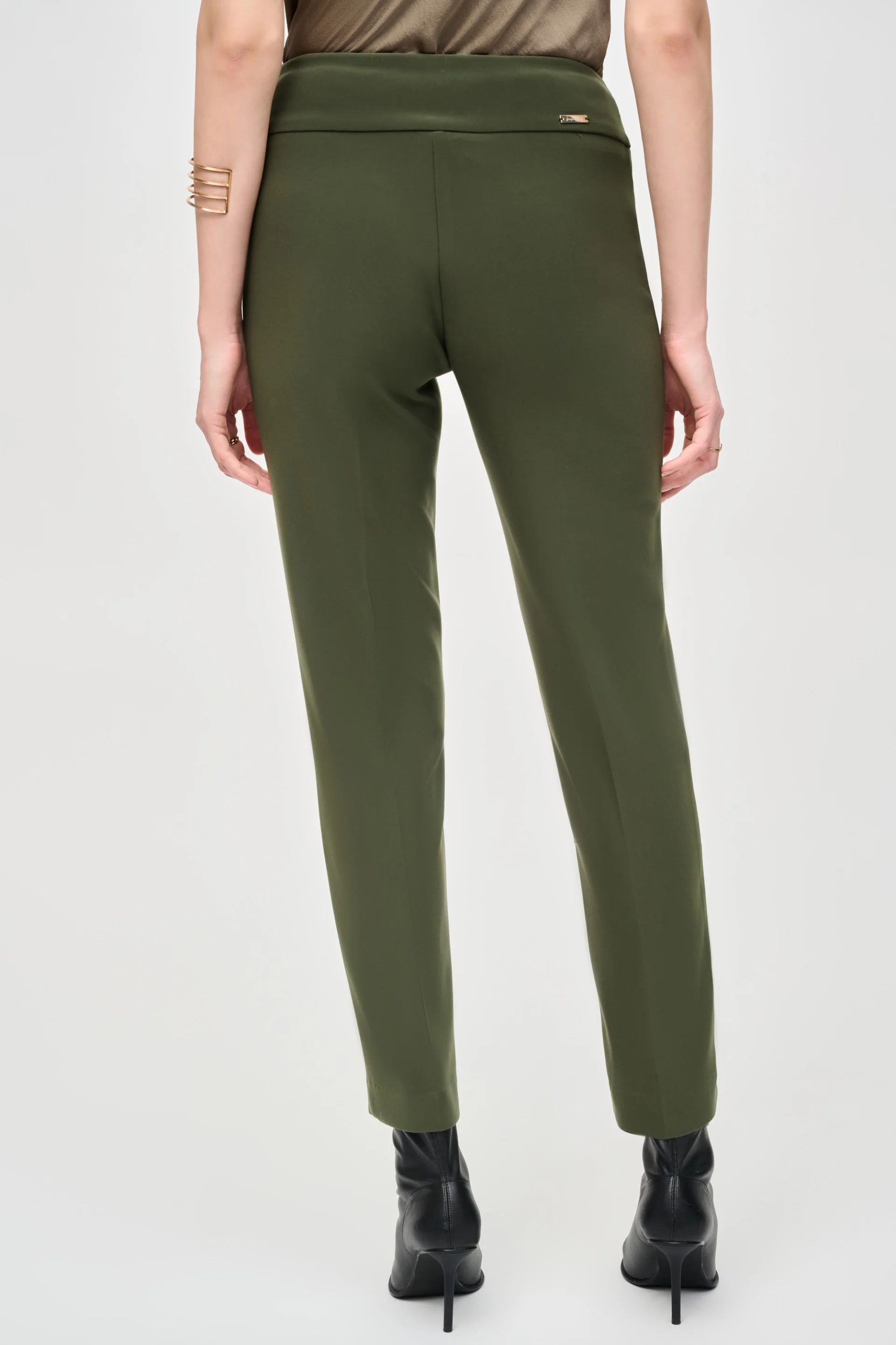 Joseph Ribkoff Iguana Bonded Silk Straight-Leg Pants Style 233180 - Image 2