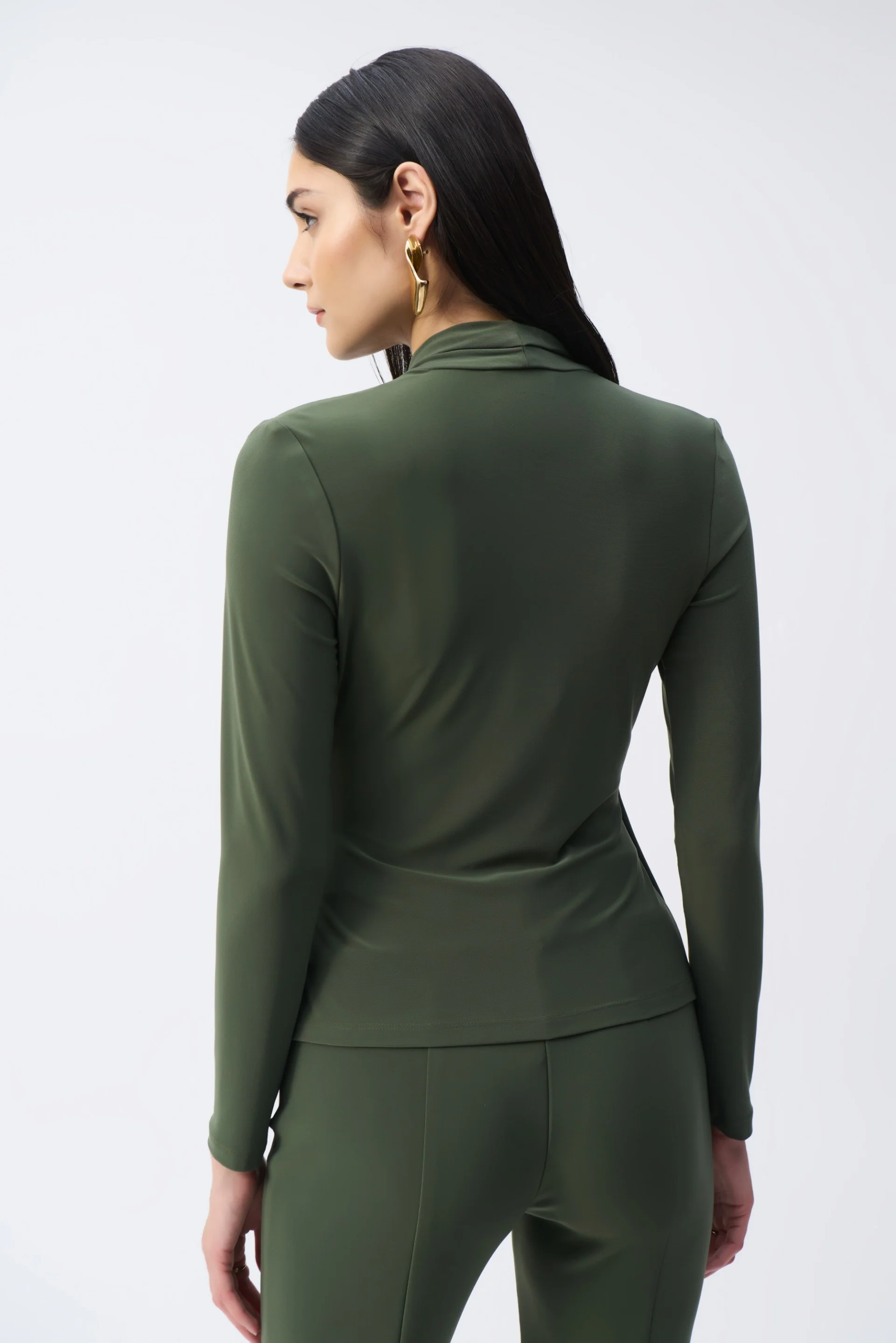 Joseph Ribkoff Iguana Fitted Wrap Top Style 243152 - Image 2