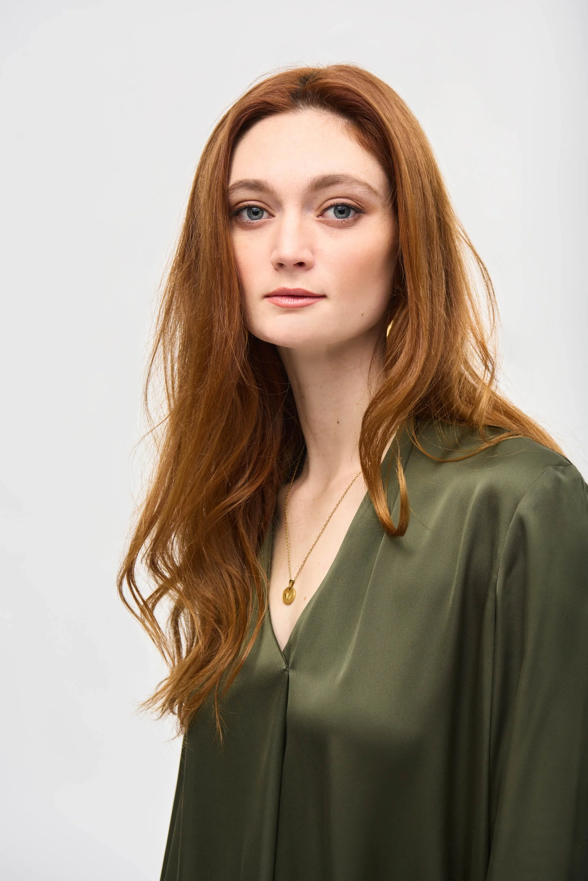 Joseph Ribkoff Iguana Satin Straight Top Style 243057 - Image 3
