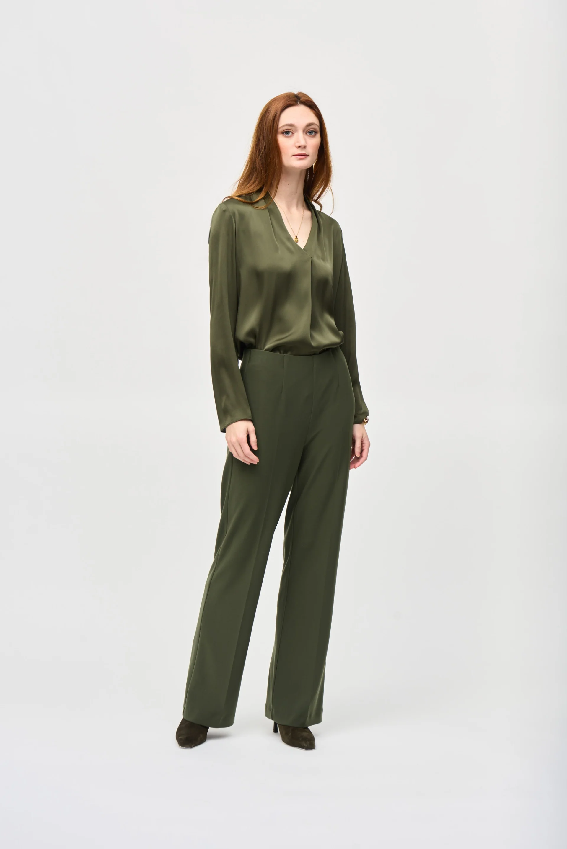 Joseph Ribkoff Iguana Satin Straight Top Style 243057 - Image 4