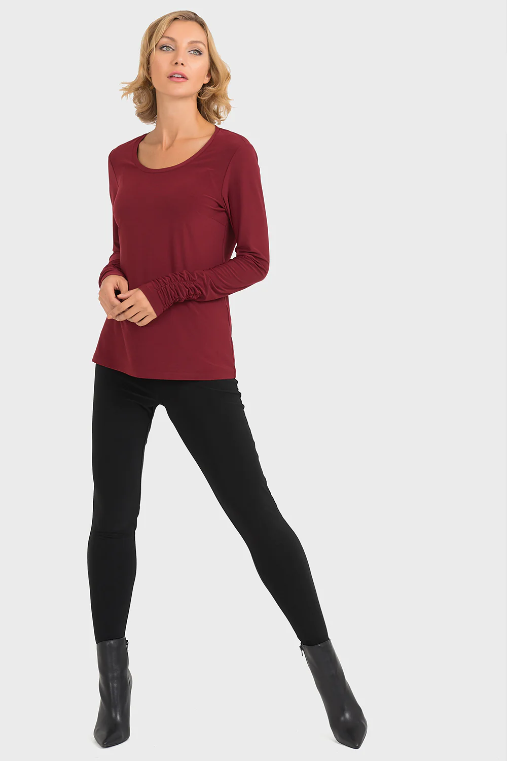 Joseph Ribkoff Imperial Red Top Style 193152 - Image 2