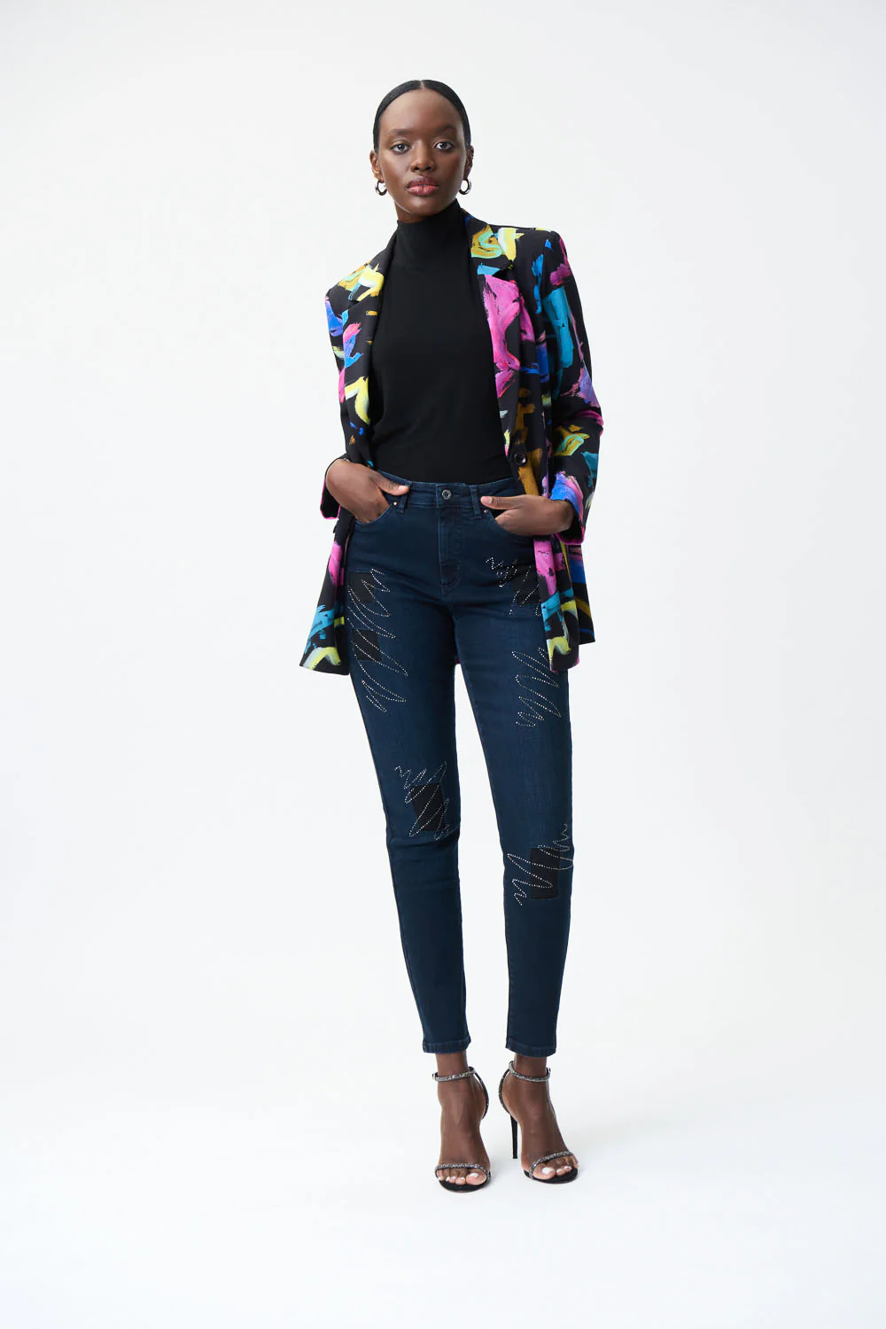 Joseph Ribkoff Indigo Denim Pants Style 224906 - Image 3