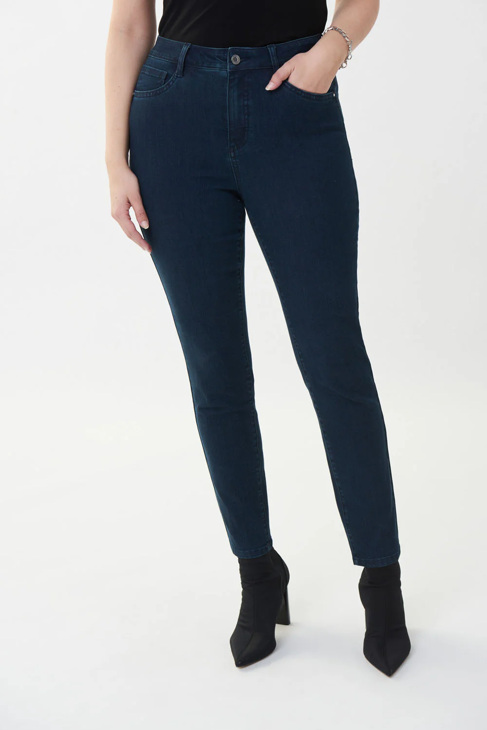 Joseph Ribkoff Indigo Zip Detail Jeans Style 223926 - Image 2