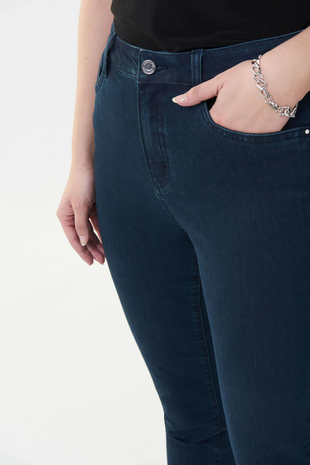 Joseph Ribkoff Indigo Zip Detail Jeans Style 223926 - Image 3