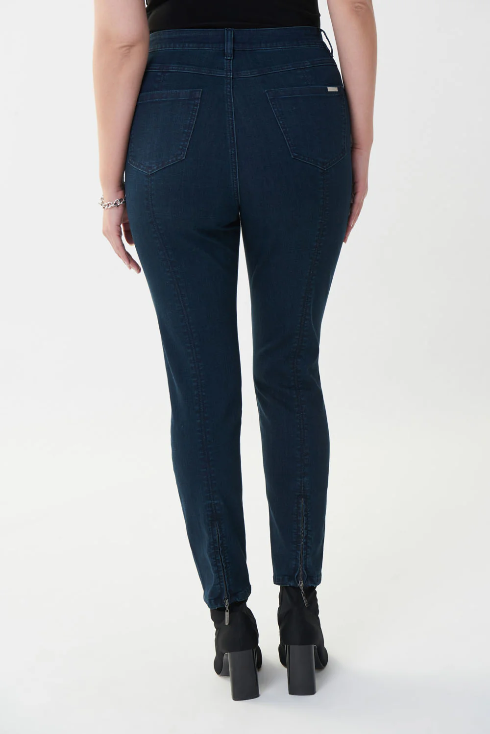 Joseph Ribkoff Indigo Zip Detail Jeans Style 223926 - Image 5