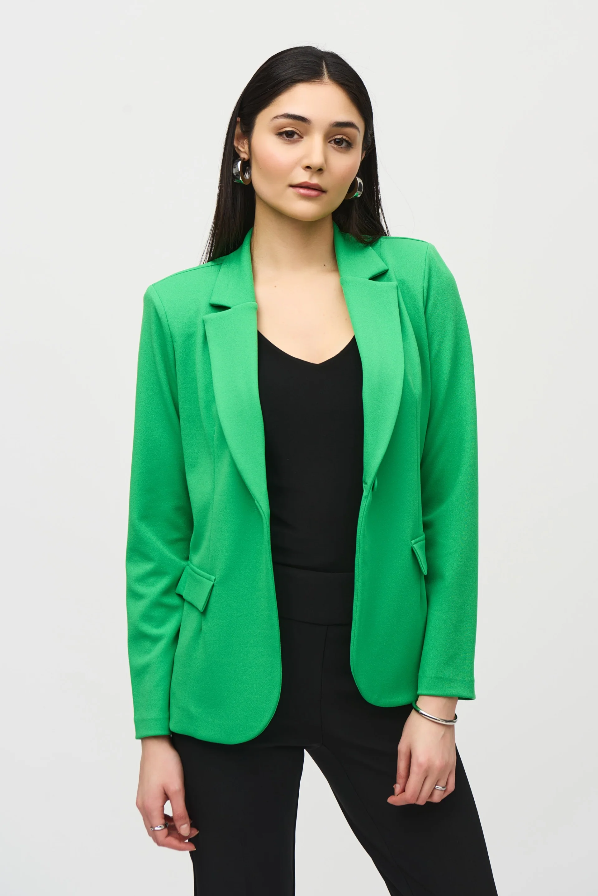 Joseph Ribkoff Island Green Fitted Blazer Style 242201 - Image 2