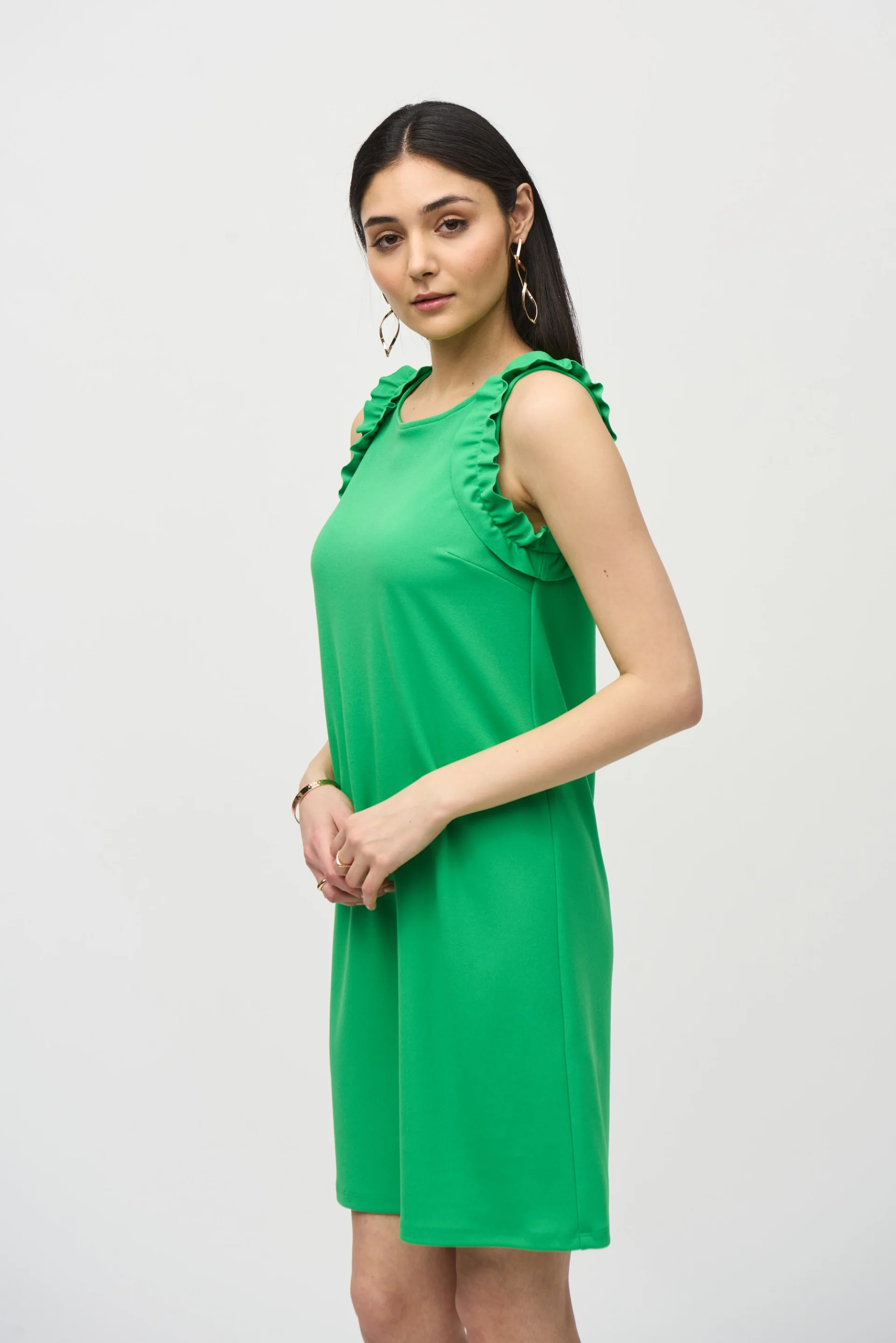 Joseph Ribkoff Island Green Sleeveless Straight Dress Style 242115 - Image 2