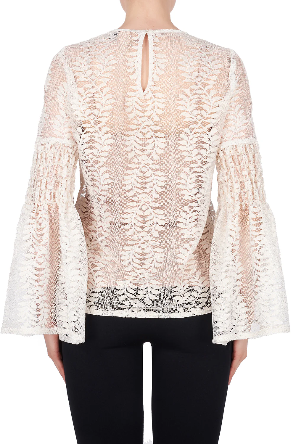 Joseph Ribkoff Ivory/Gold/Nude Top Style 191520 - Image 2