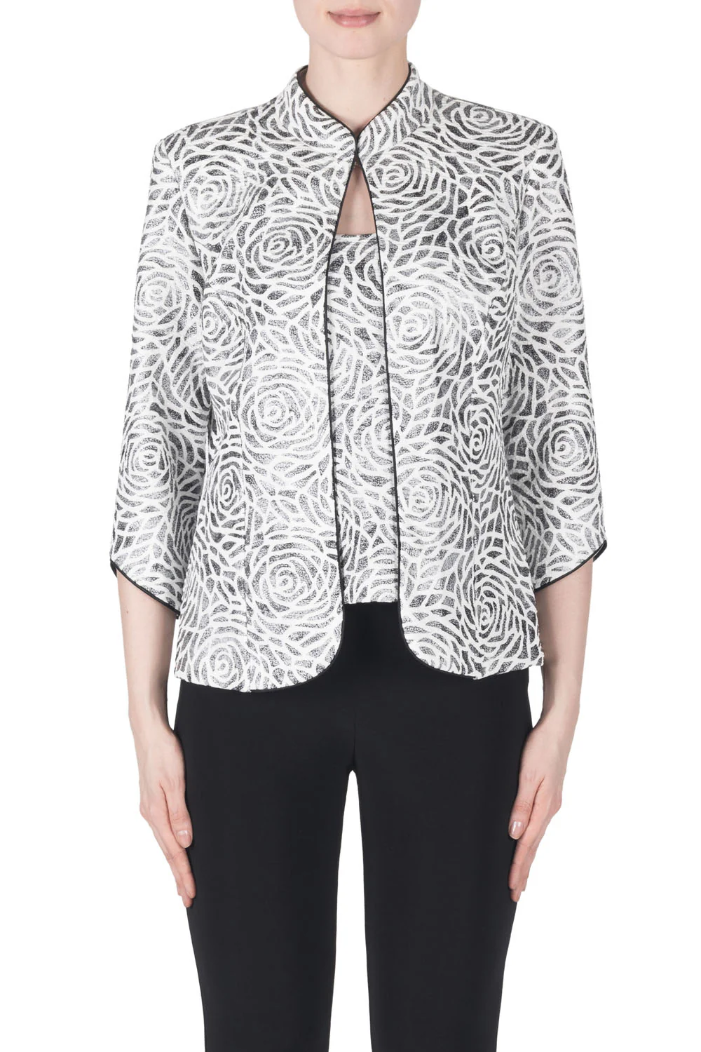 Joseph Ribkoff Ivory/Silver Twin Set Style 183567