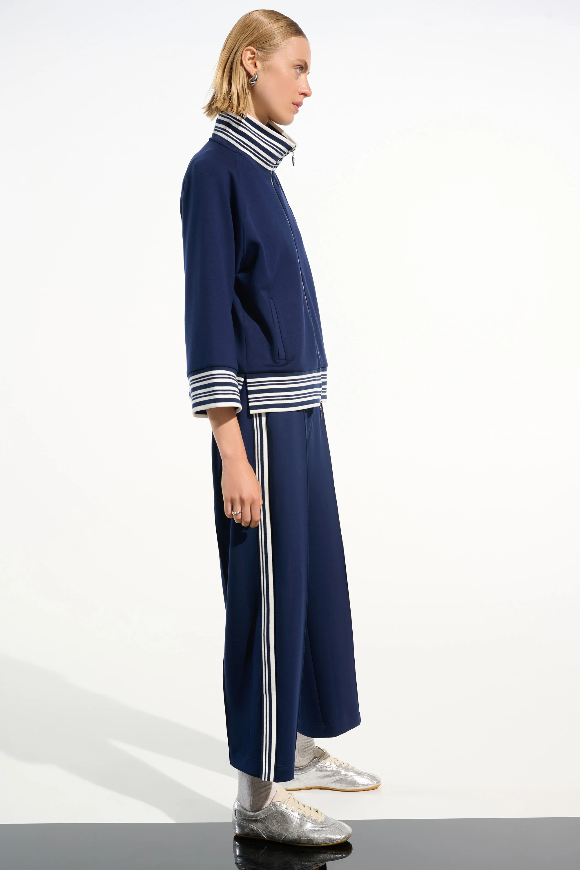 Joseph Ribkoff Jacket With Funnel Collar Style 261617 - Image 4