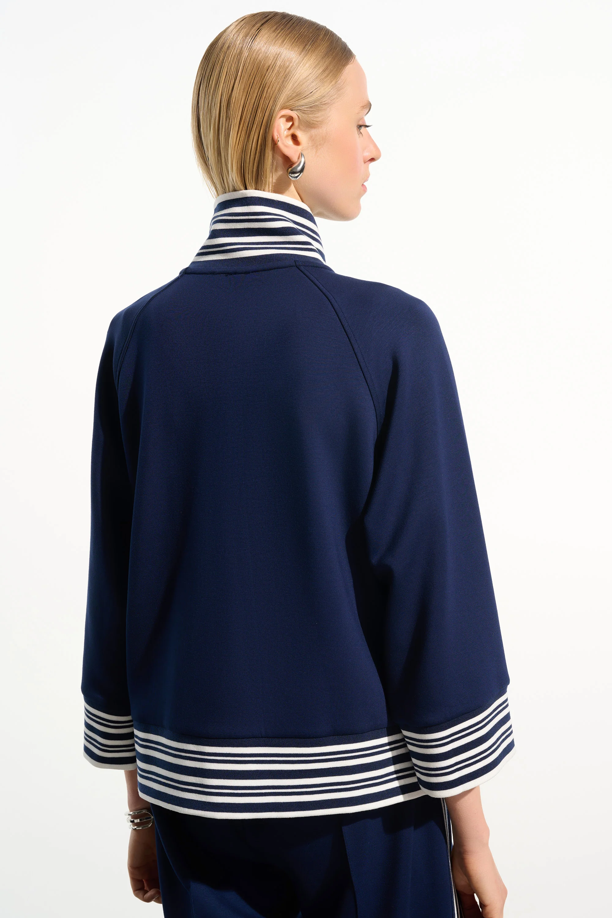 Joseph Ribkoff Jacket With Funnel Collar Style 261617 - Image 5