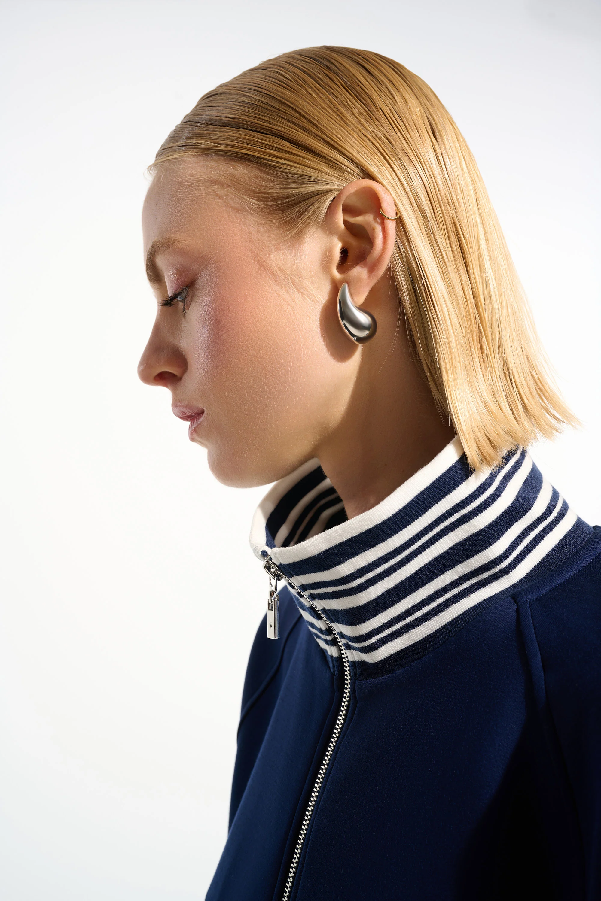 Joseph Ribkoff Jacket With Funnel Collar Style 261617 - Image 6