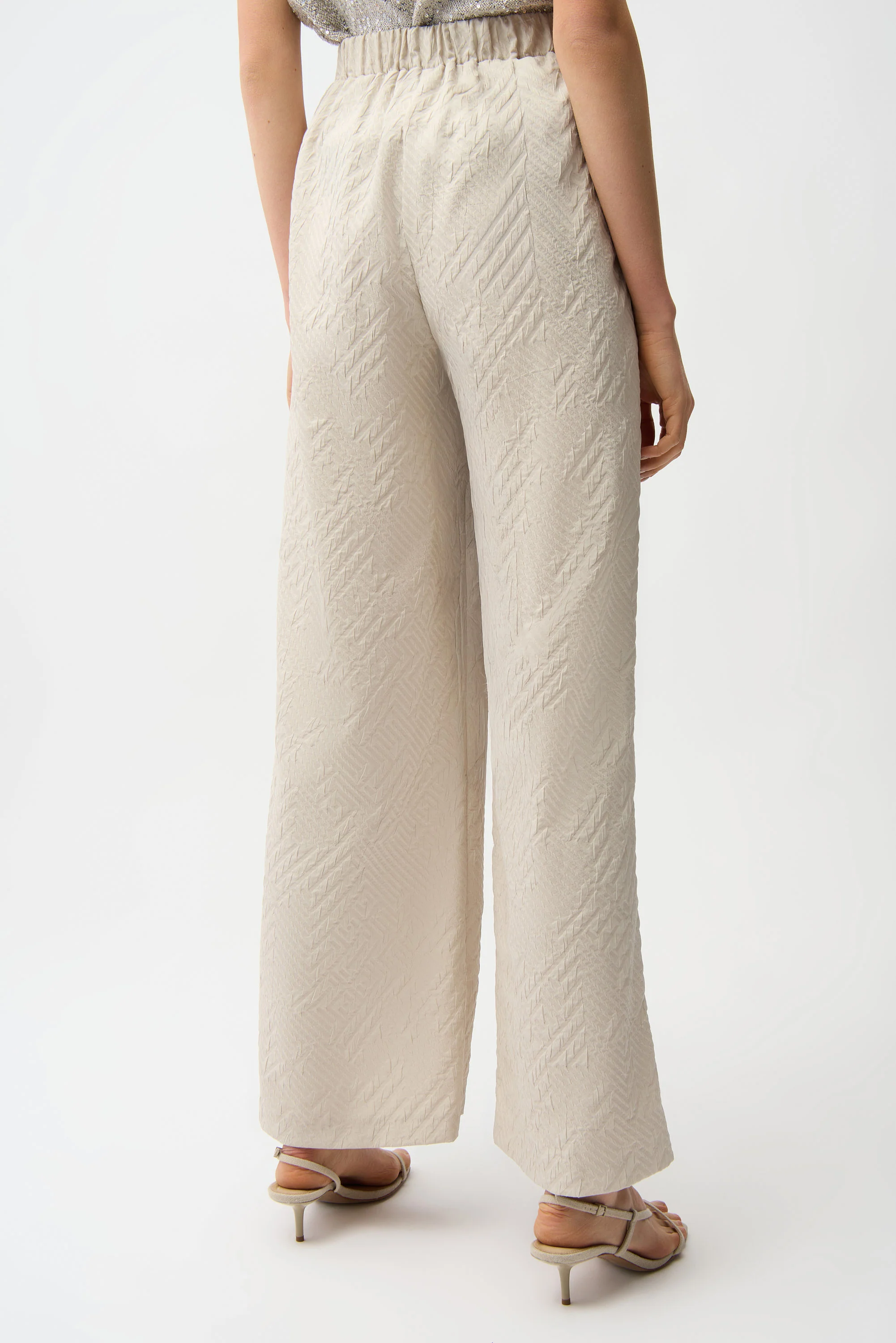 Joseph Ribkoff Geometrical Texture Wide Leg Pull-On Pants Style 261056 - Image 7