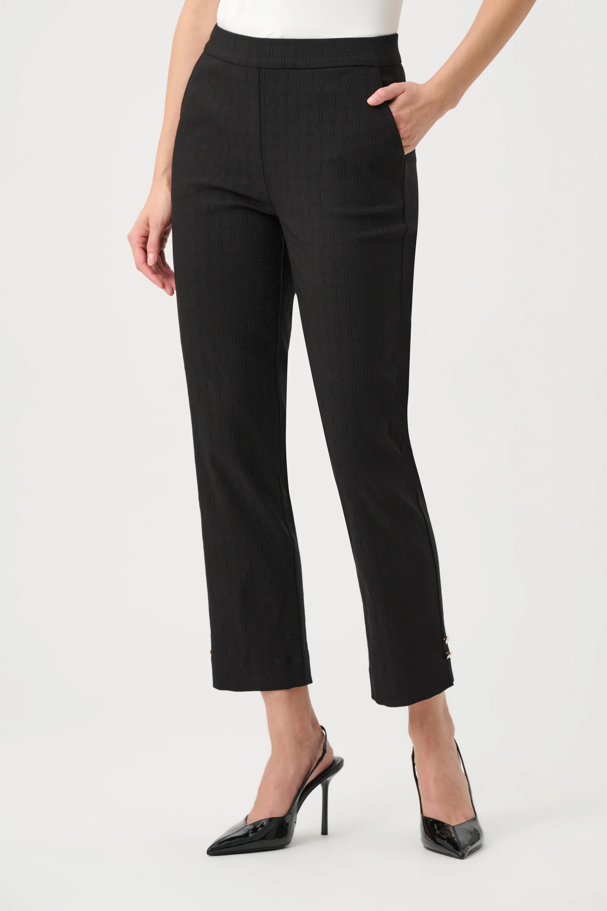 Joseph Ribkoff Jacquard Slim Fit Pull-On Pants Style 263042