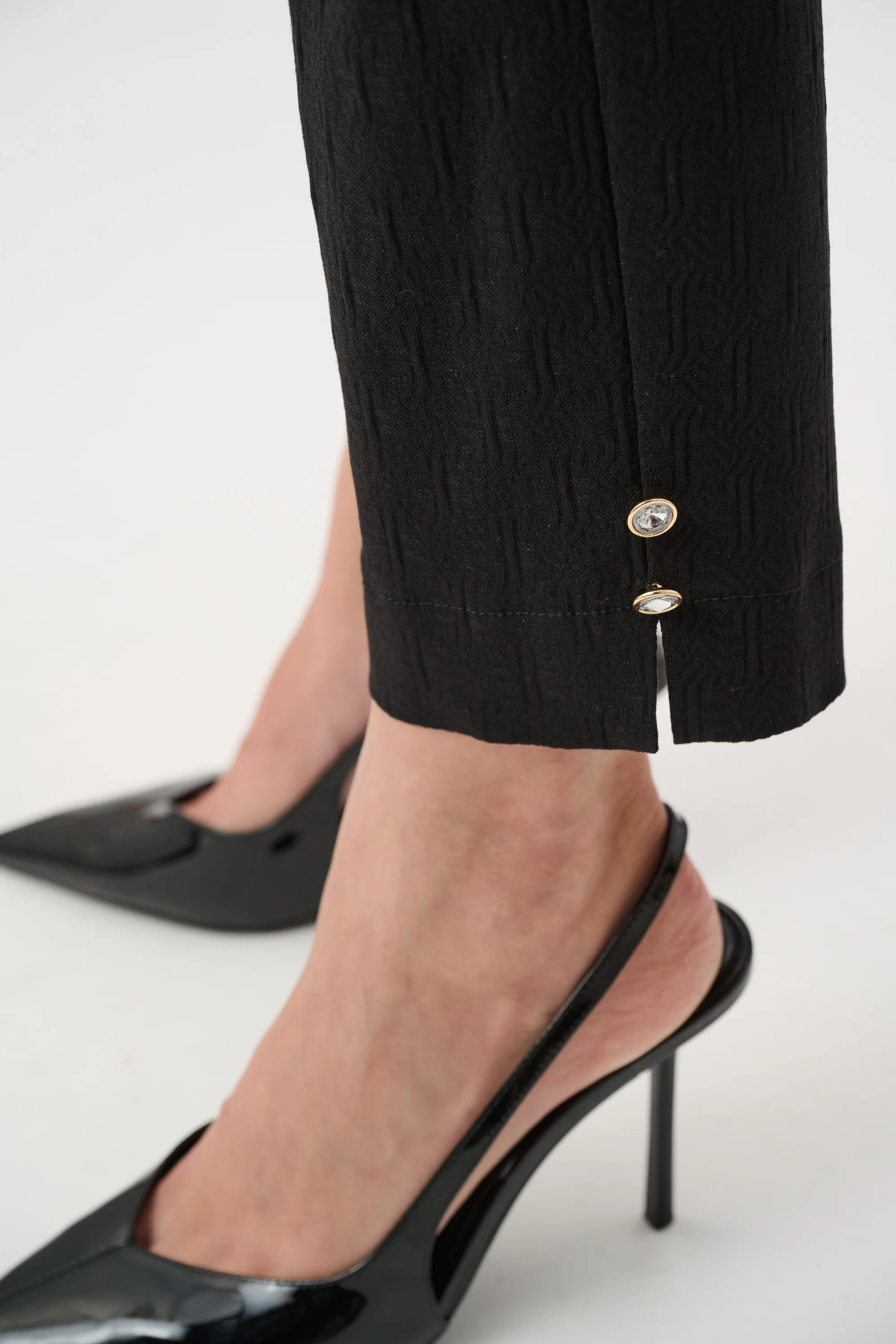 Joseph Ribkoff Jacquard Slim Fit Pull-On Pants Style 263042 - Image 4