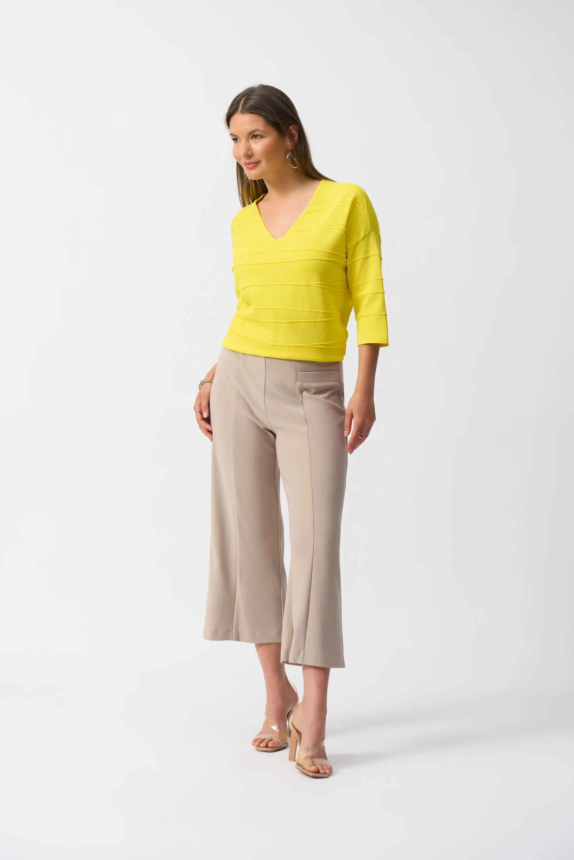 Joseph Ribkoff Jacquard Sweater Knit Pullover Style 251923 - Image 3