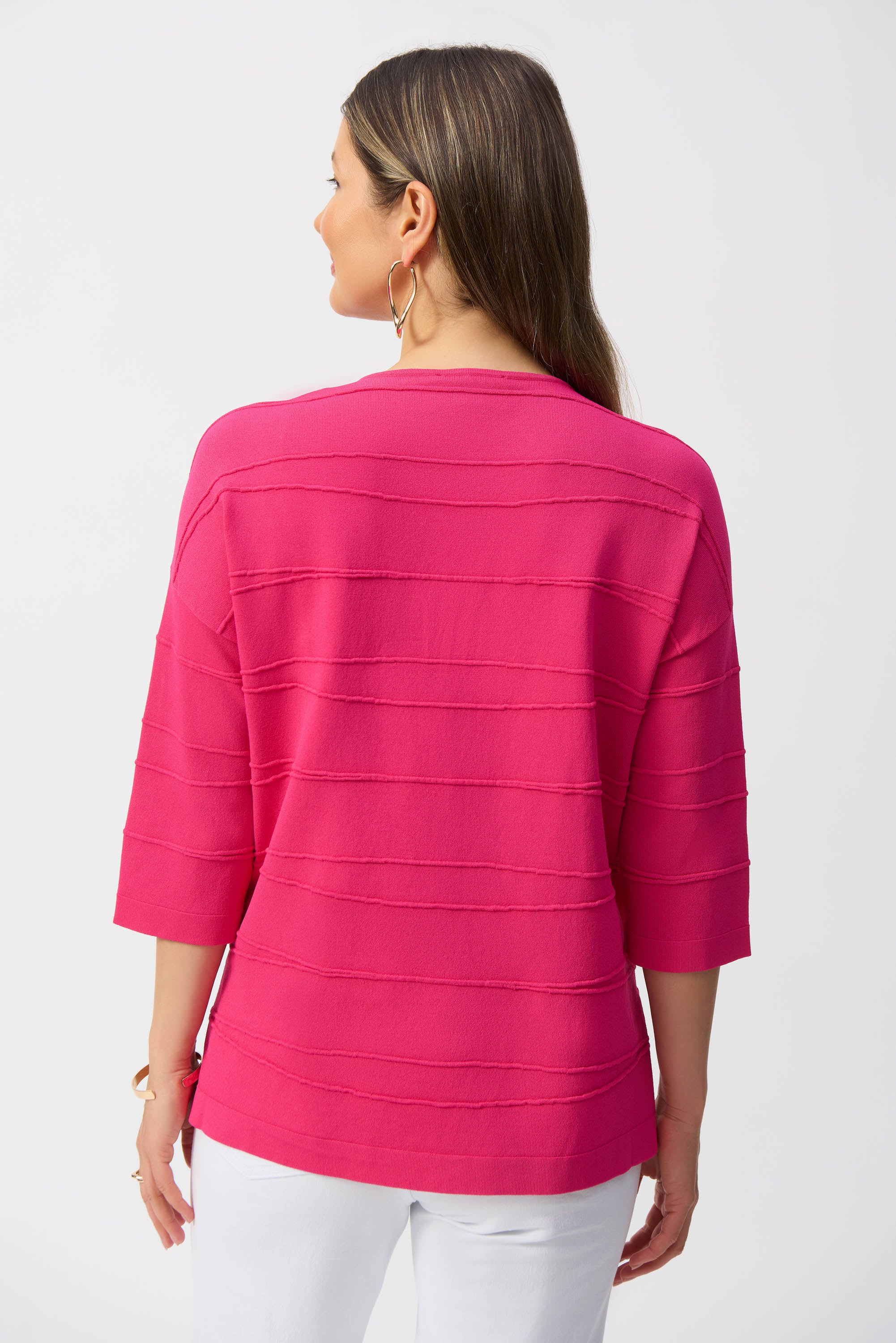 Joseph Ribkoff Jacquard Sweater Knit Pullover Style 251923 - Image 7