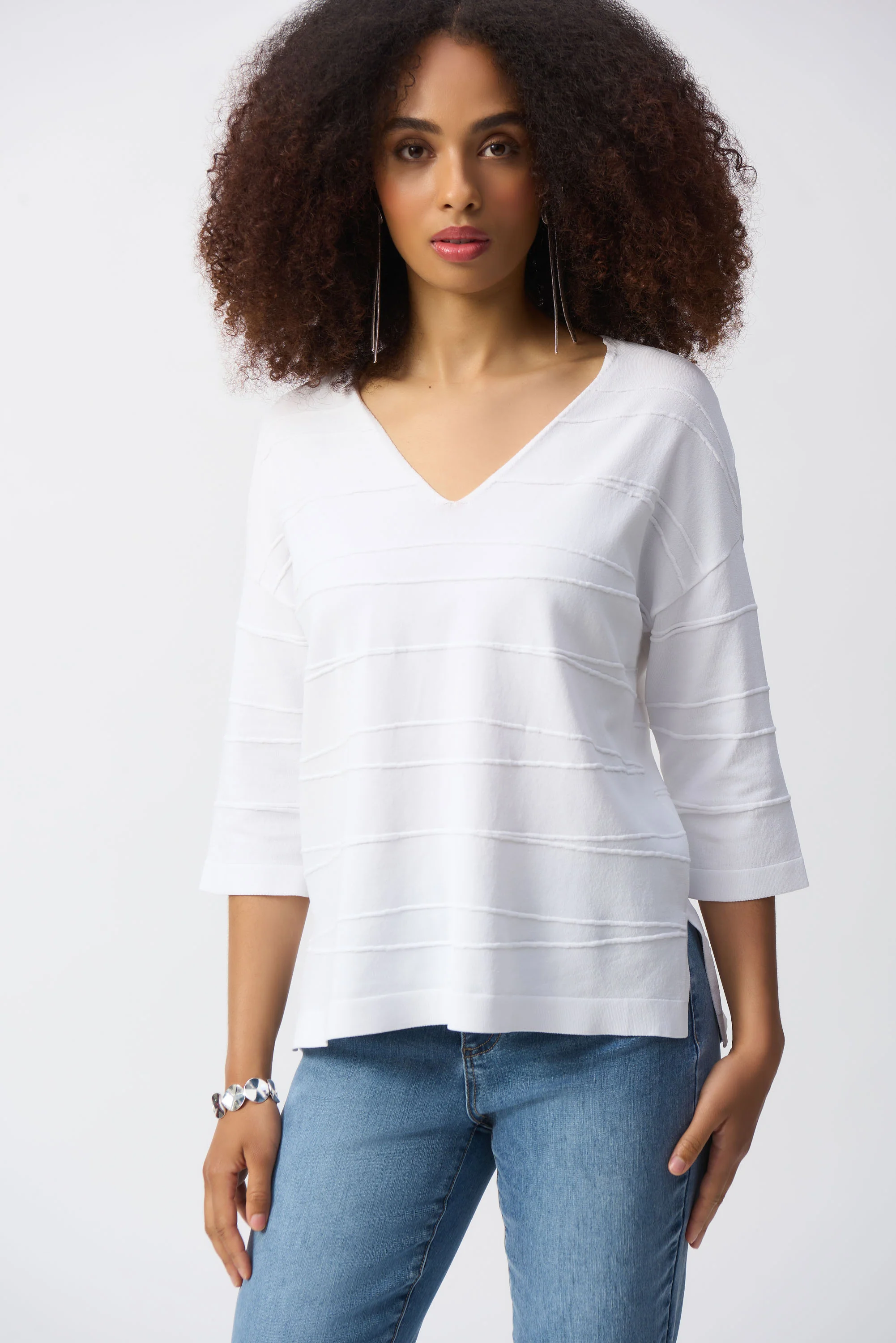 Joseph Ribkoff Jacquard Sweater Knit Pullover Style 251923 - Image 8