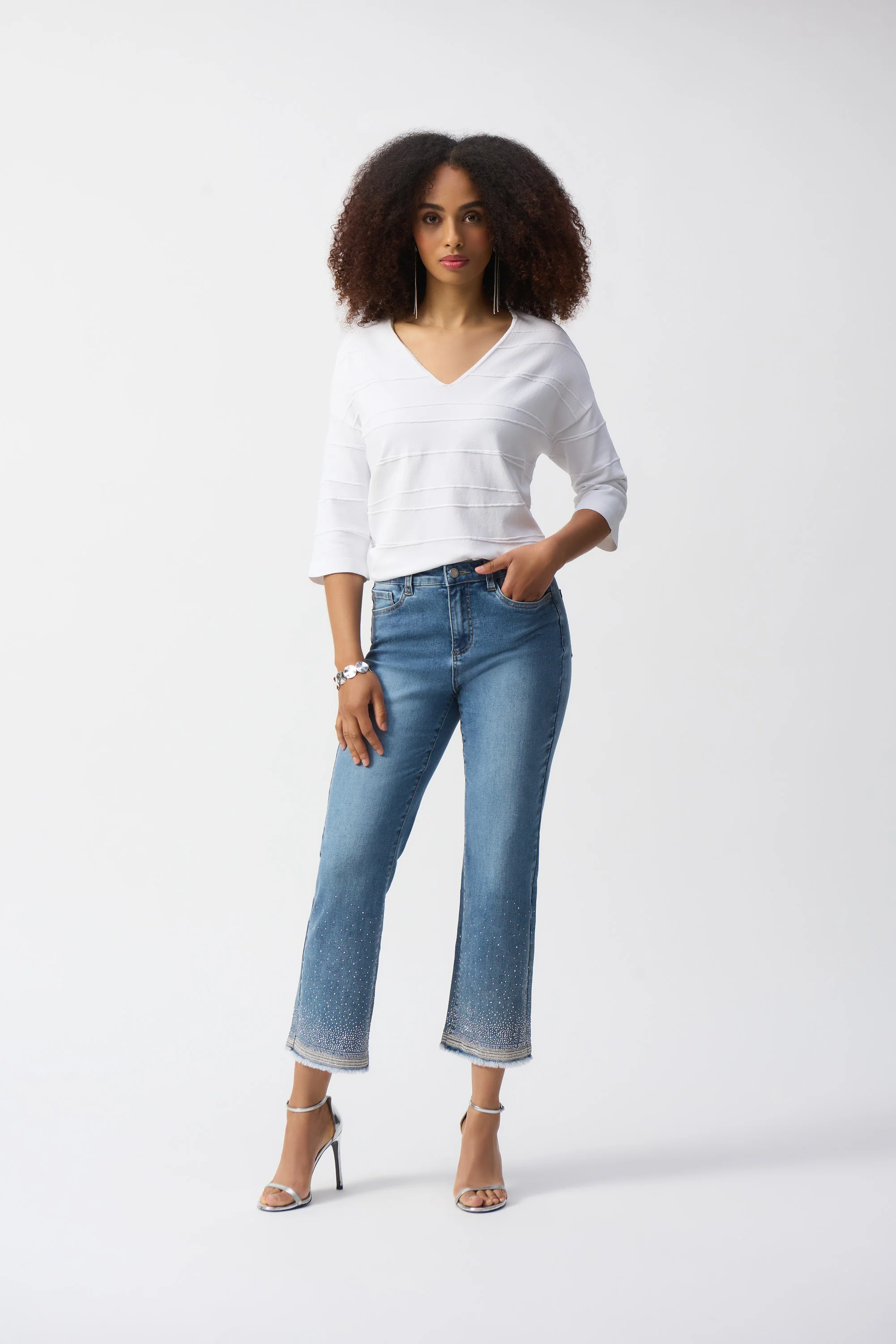 Joseph Ribkoff Jacquard Sweater Knit Pullover Style 251923 - Image 9